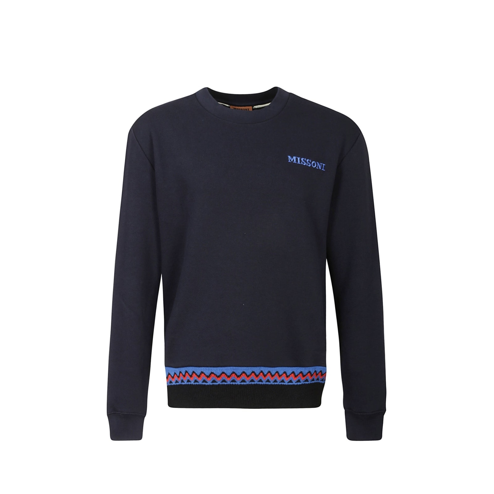 Shop Missoni Crewneck Sweatshirt In Blue