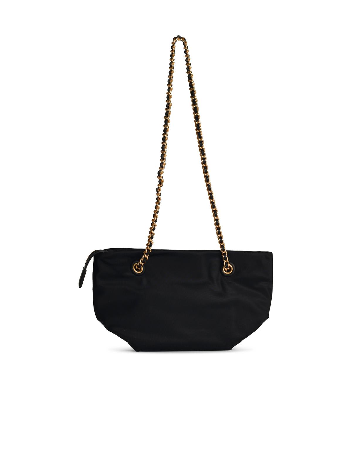 Tory Burch Small Ella Black Nylon Bag In Black