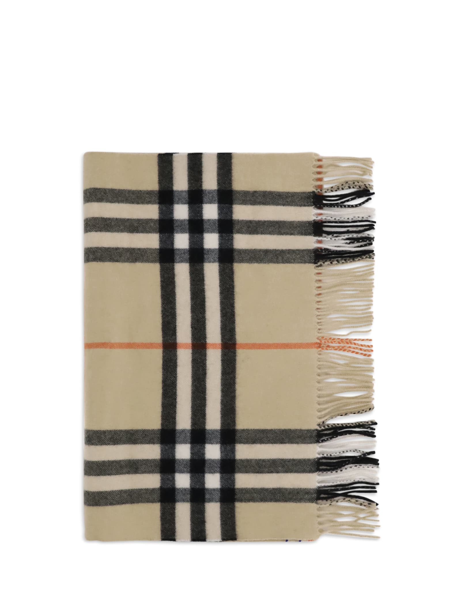 Burberry Wide Check Cashmere Scarf In Multi