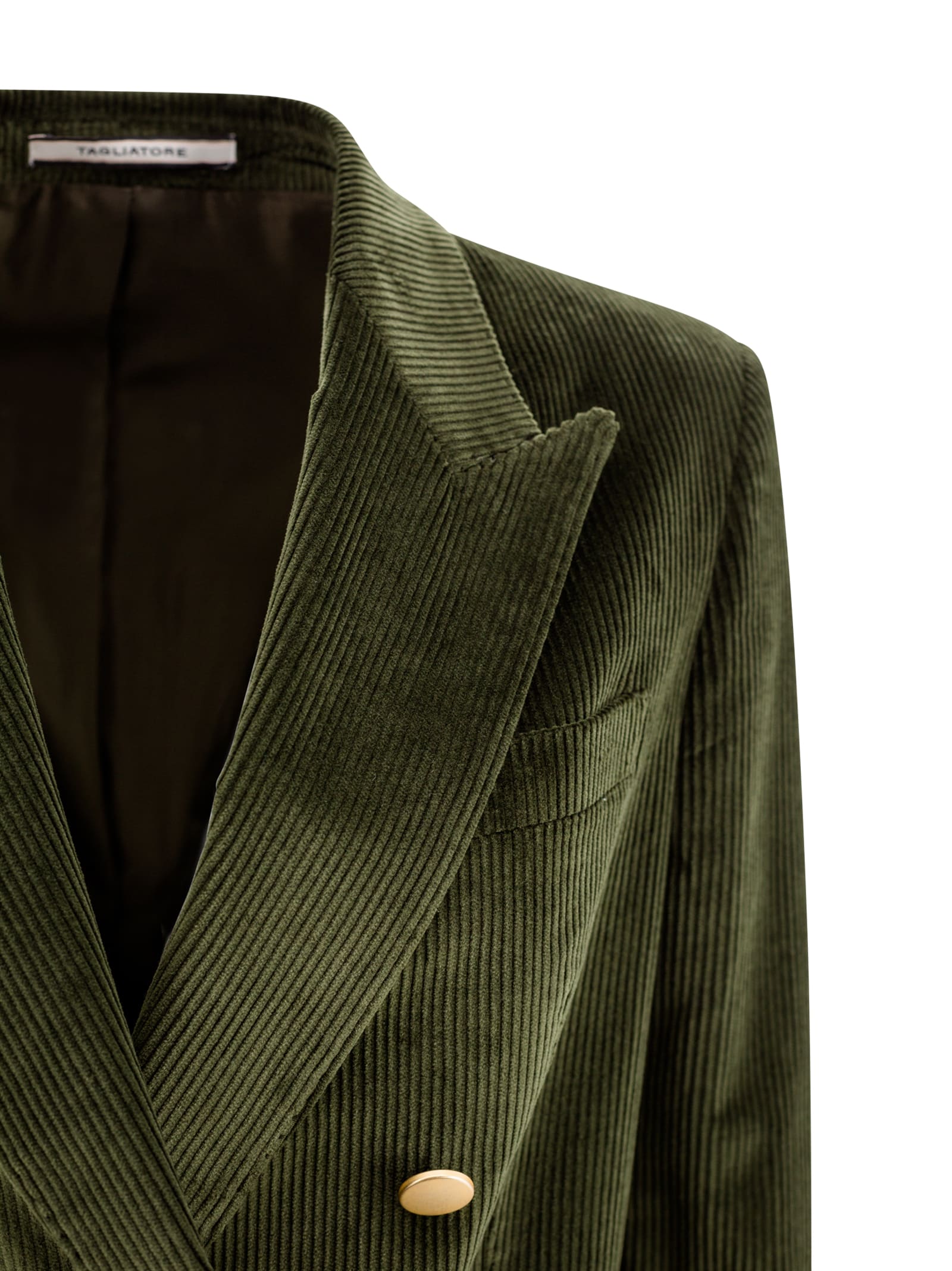 Shop Tagliatore Velvet Blazer In Green