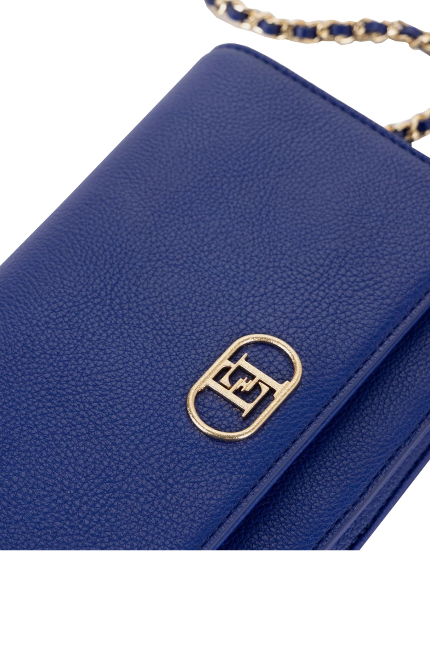Shop Elisabetta Franchi Shoulder Bag In Blue