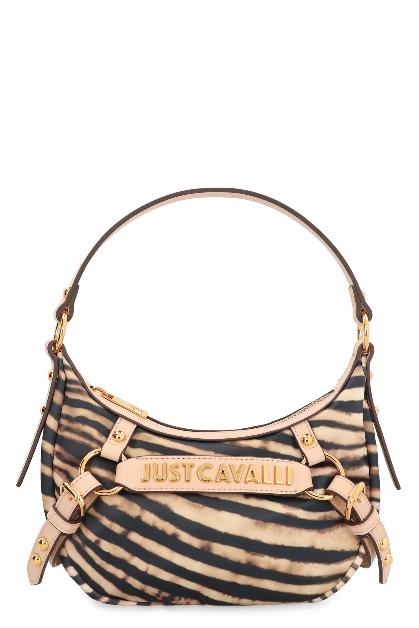 Just Cavalli Printed Handbag In Brown