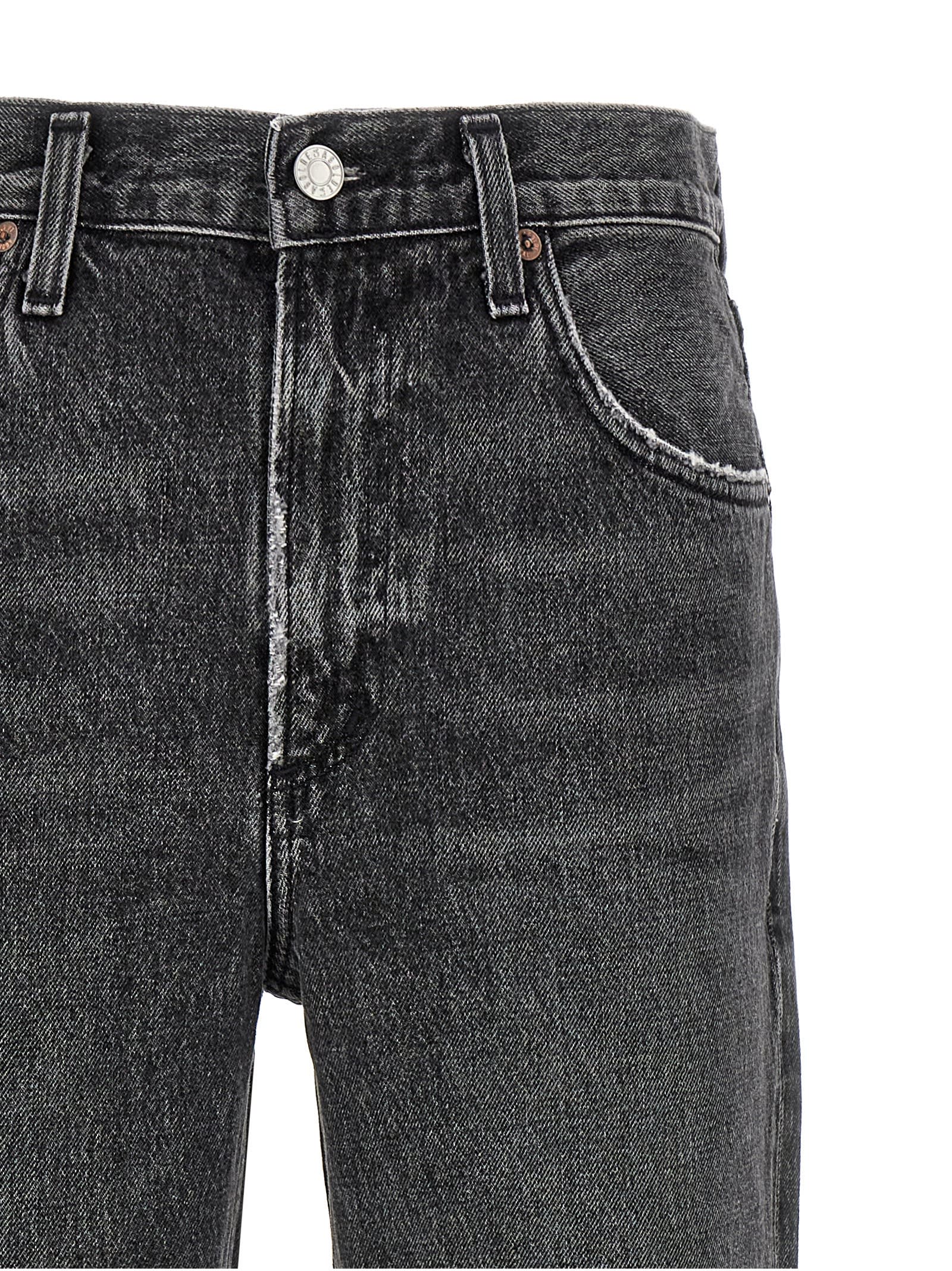 Agolde Low Slung Baggy Jeans In Gray
