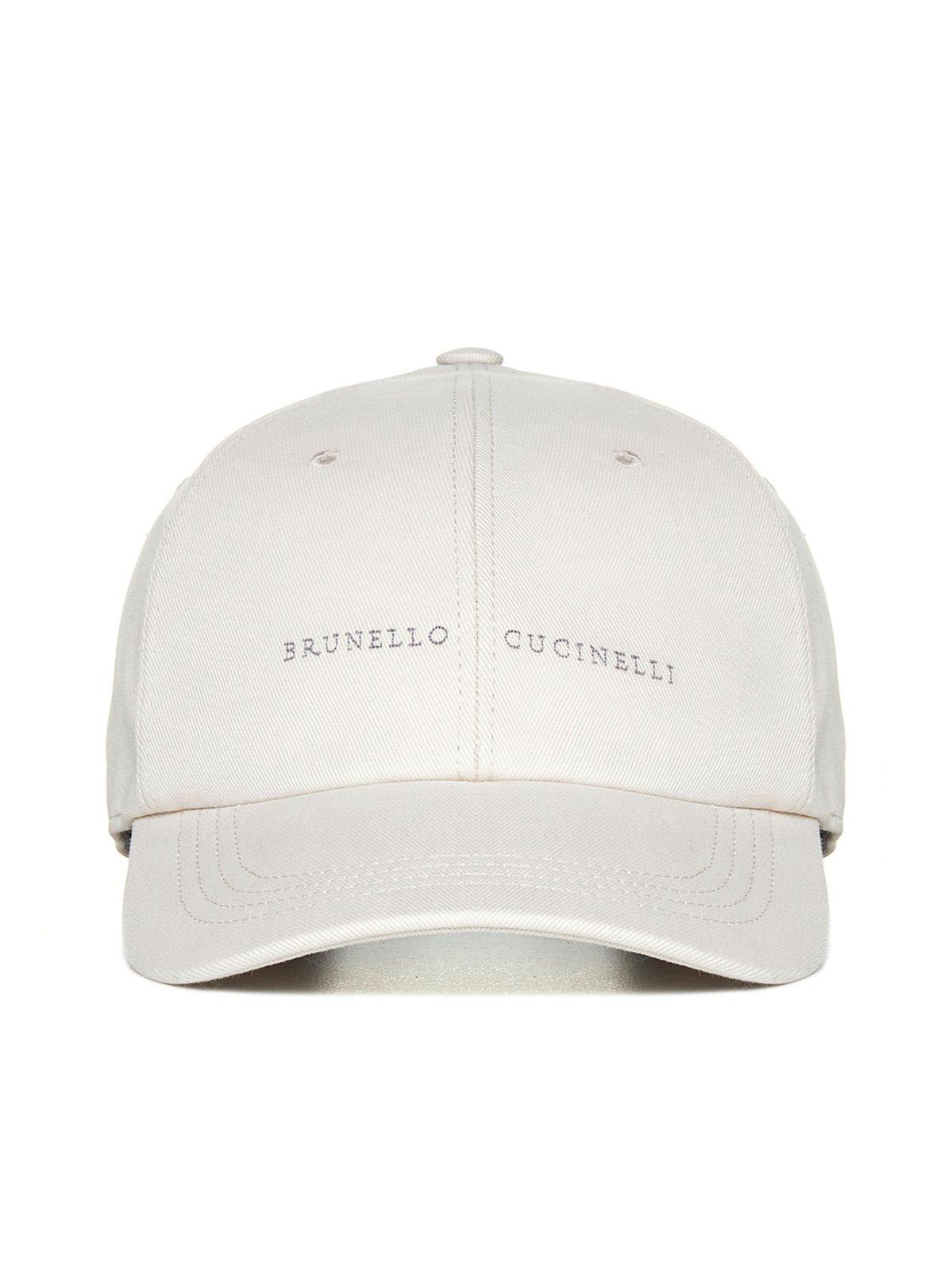 Shop Brunello Cucinelli Logo Embroidered Baseball Cap In Beige