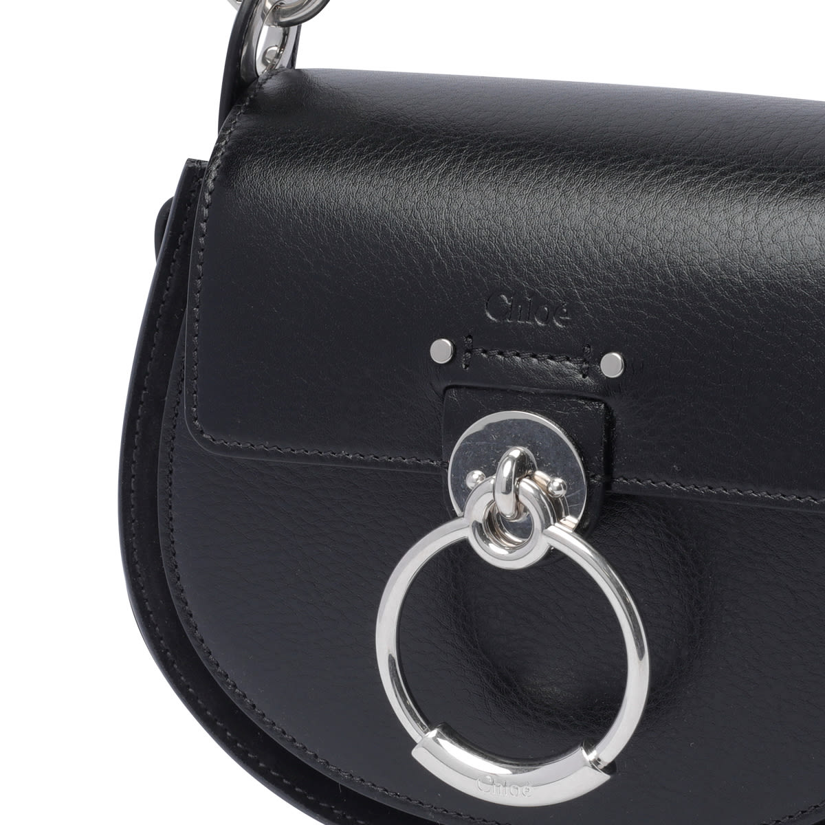 Shop Chloé Small Tess Crossbody Bag In Black