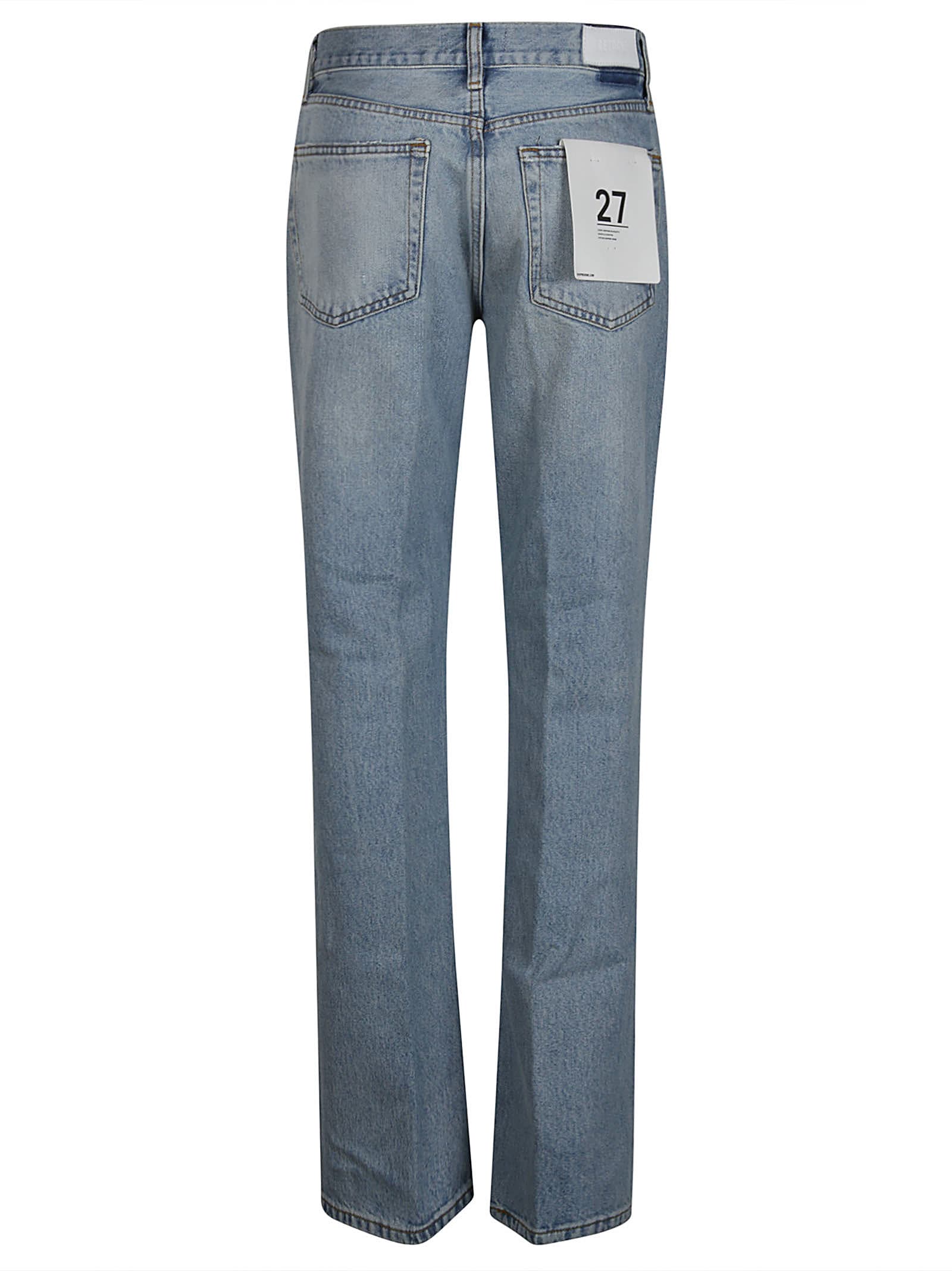 Re/done Easy Straight Jeans In Blue