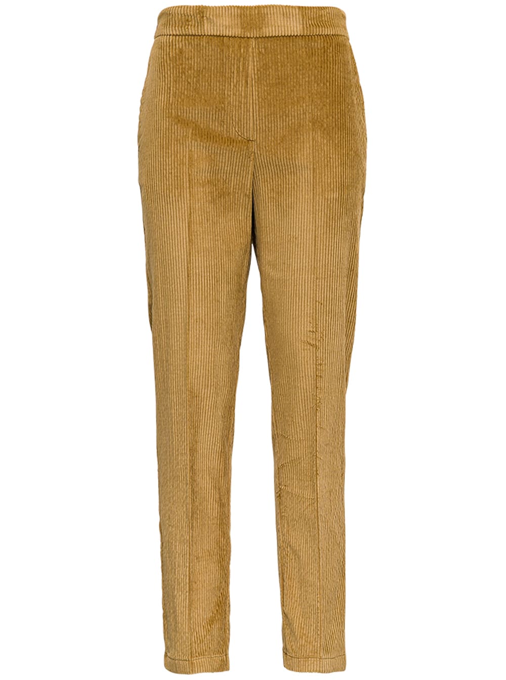 Momonì Haiti Camel-colored Velvet Pants