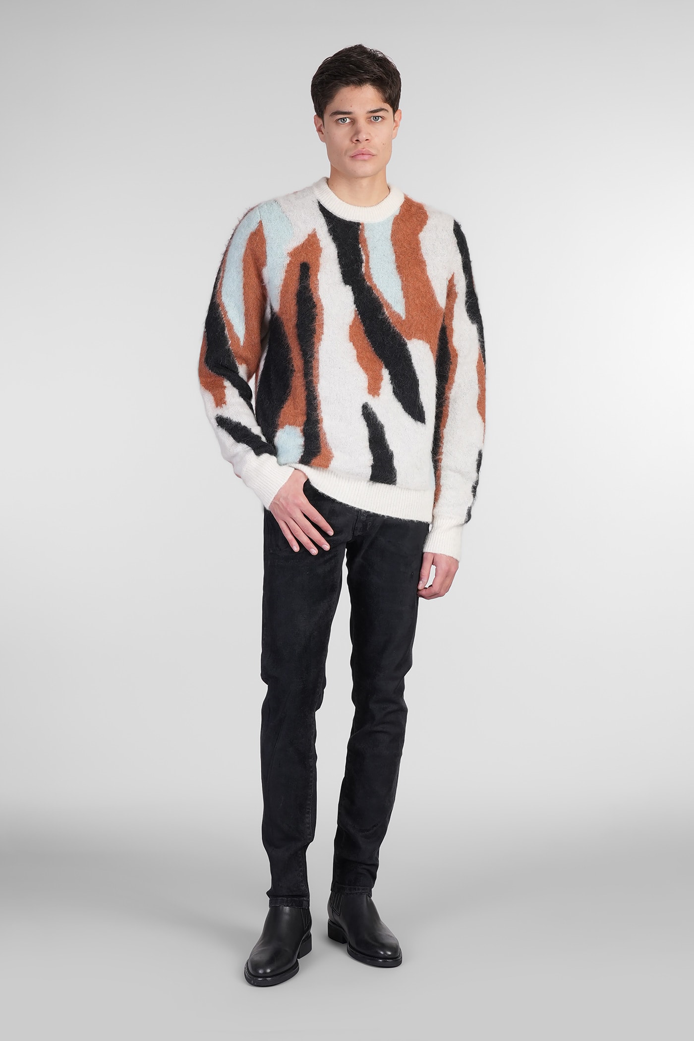 Salvatore Santoro Jeans In Black Denim In Black