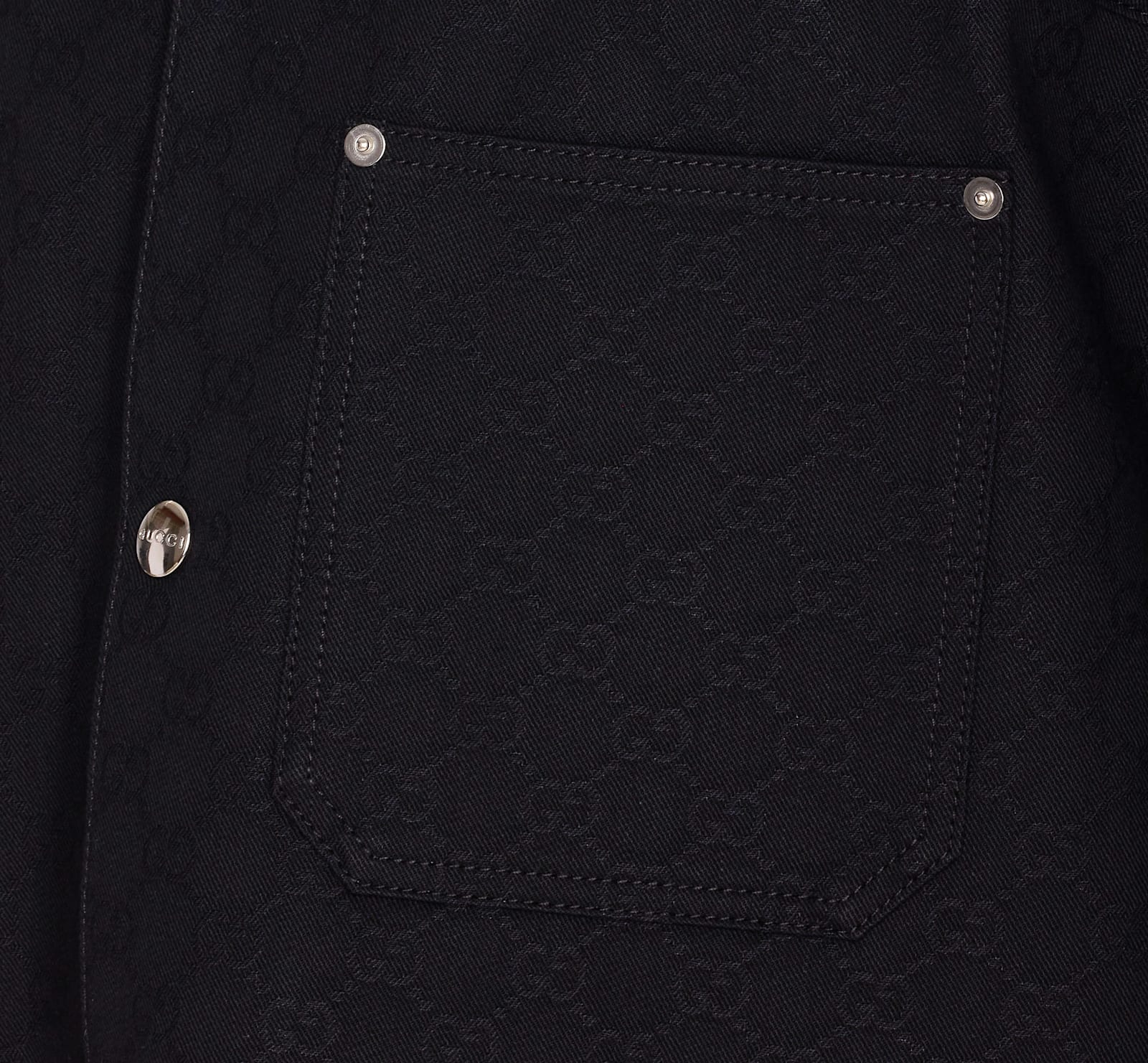 Gucci Classic Short-sleeve Cotton Shirt In Black