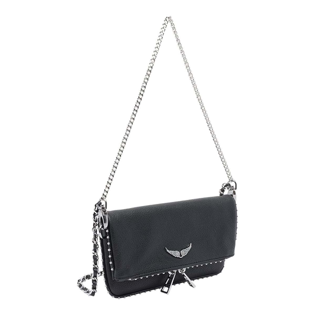 Zadig & Voltaire Nano Rock Studs Shoulder Bag In Black