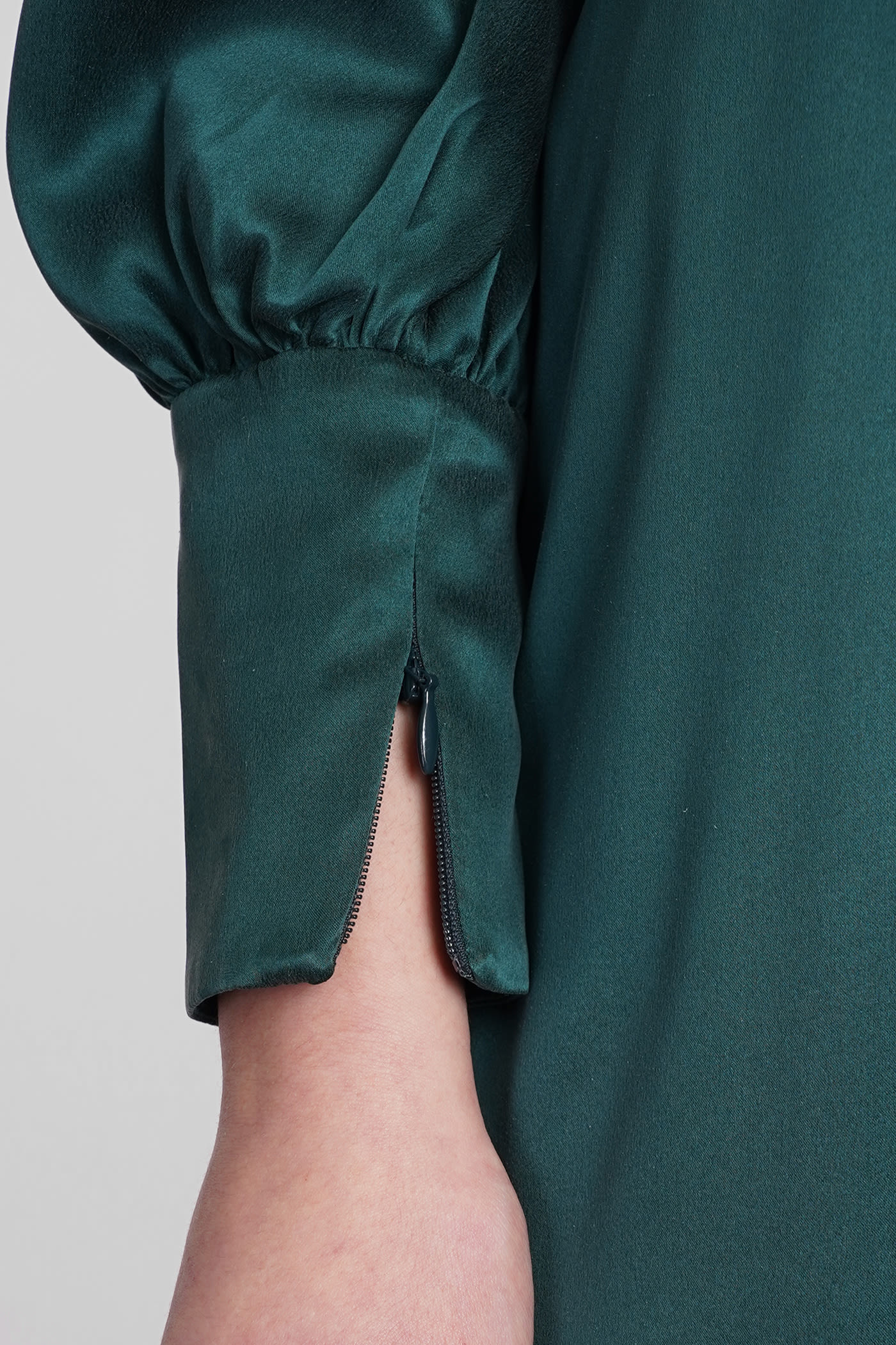 Shop Zimmermann Dress In Green Silk