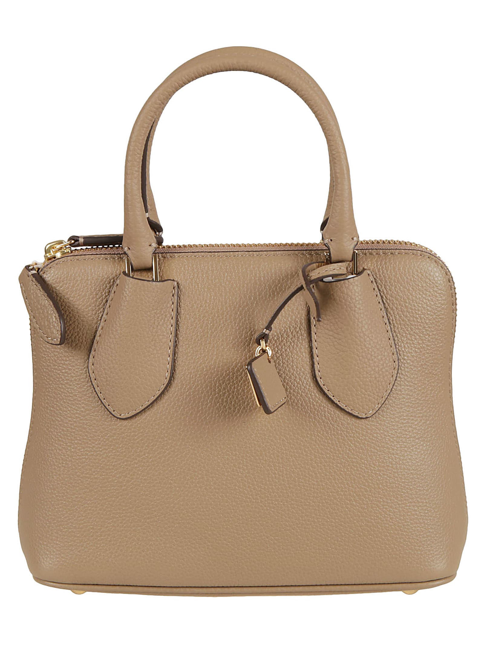 Shop Tory Burch Swing Mini Bag In Beige Leather In Taupe Oak