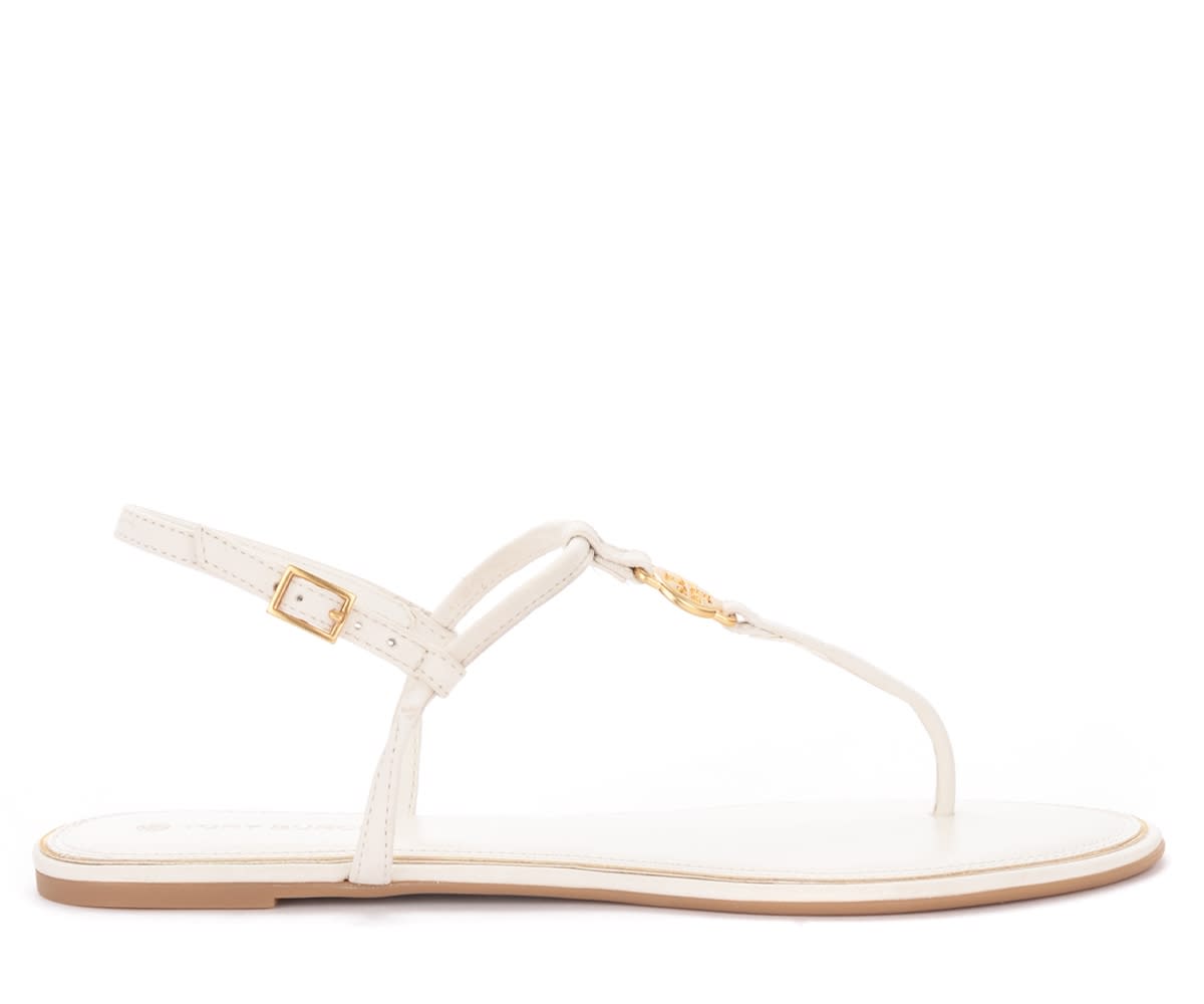 Tory Burch Emmy Sandals In Ivory Leather