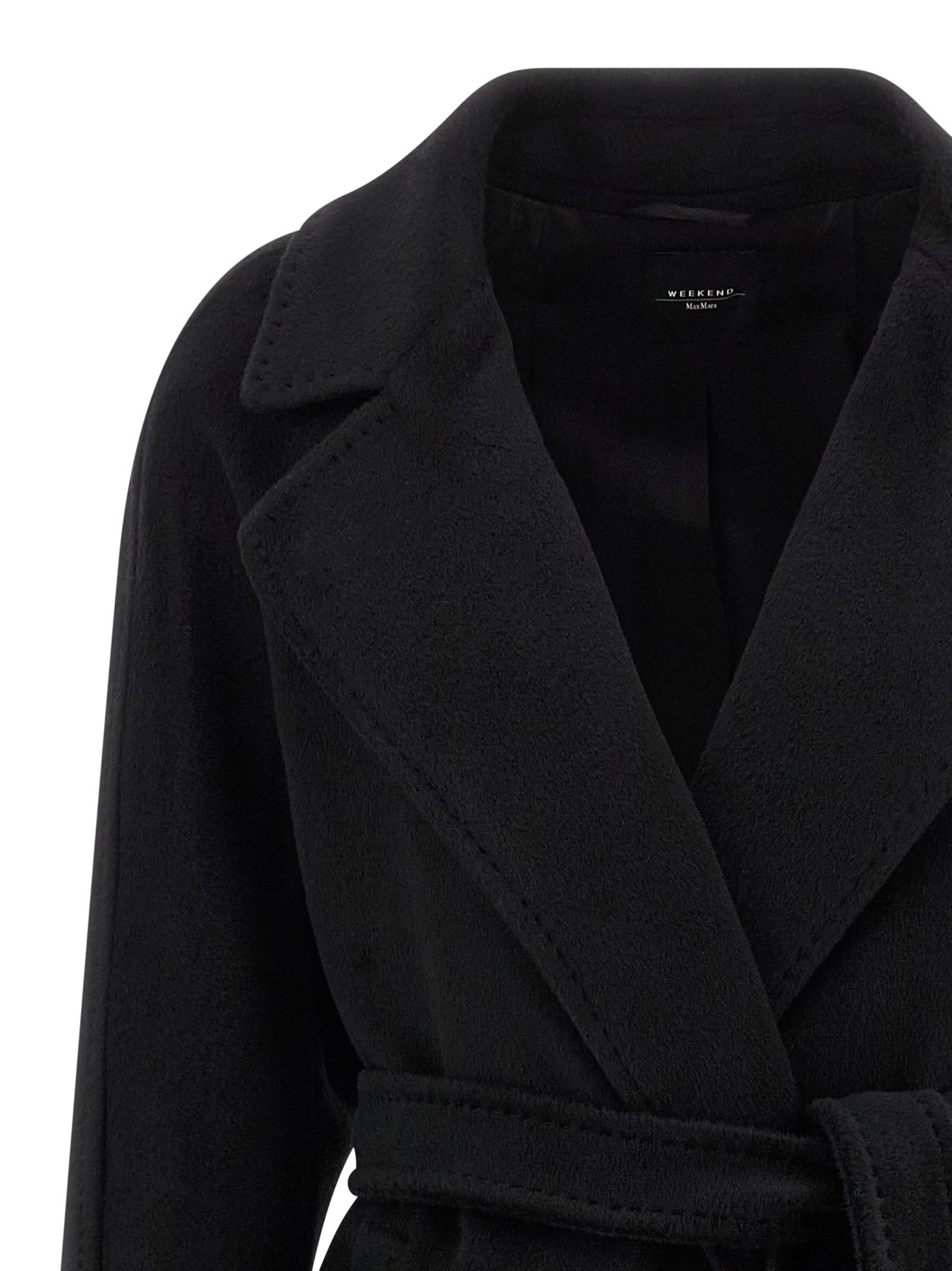 Weekend Max Mara Tempera Coat In Black