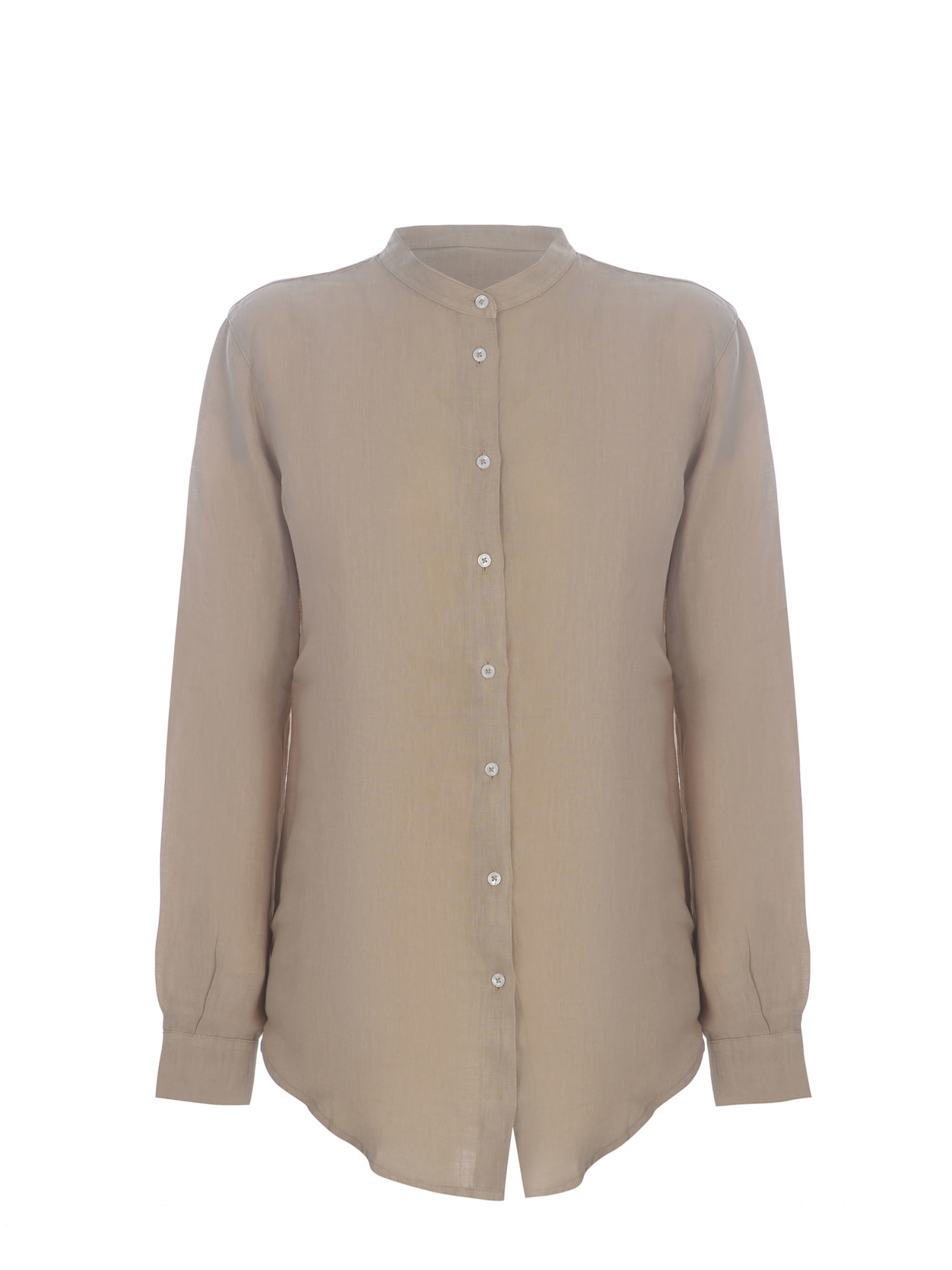 Shop Fay Shirt  Made Of Linen In Beige