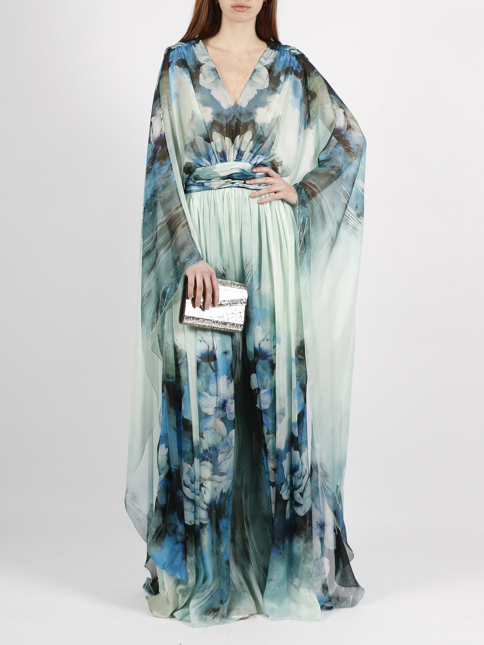 alberta ferretti chiffon dress