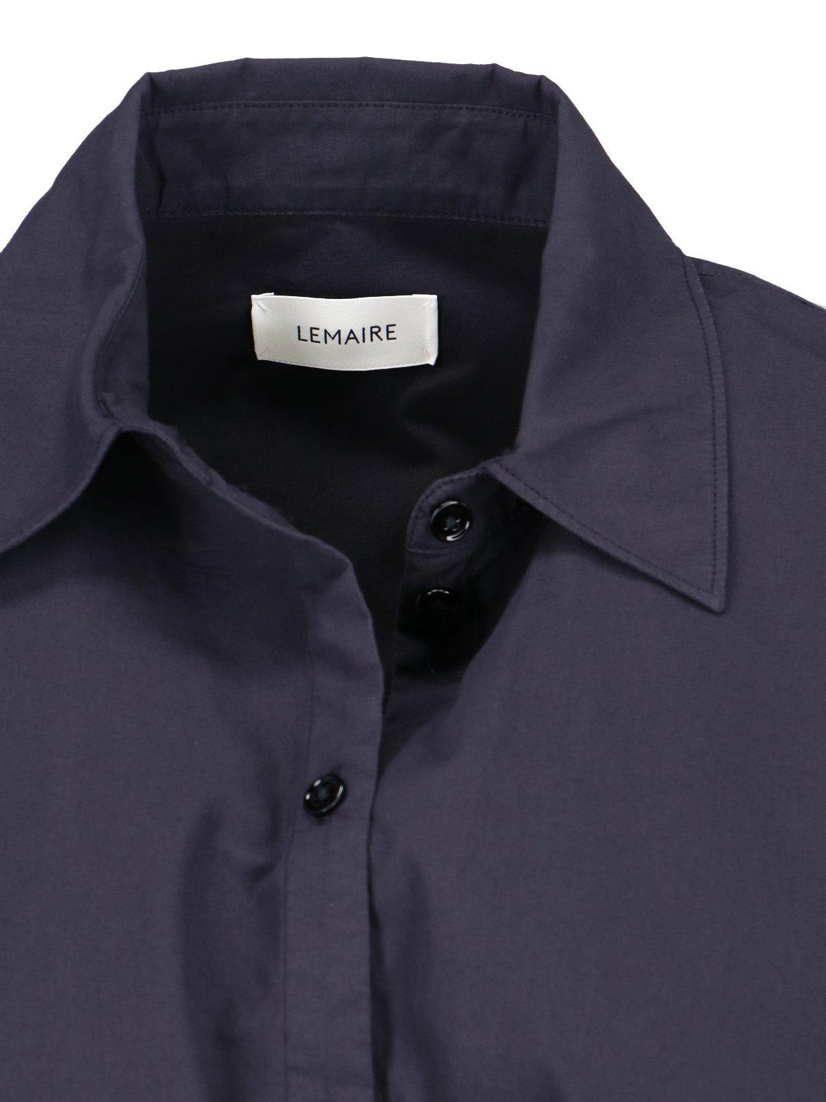 Shop Lemaire Twist-detailed Button-up Shirt In Blue