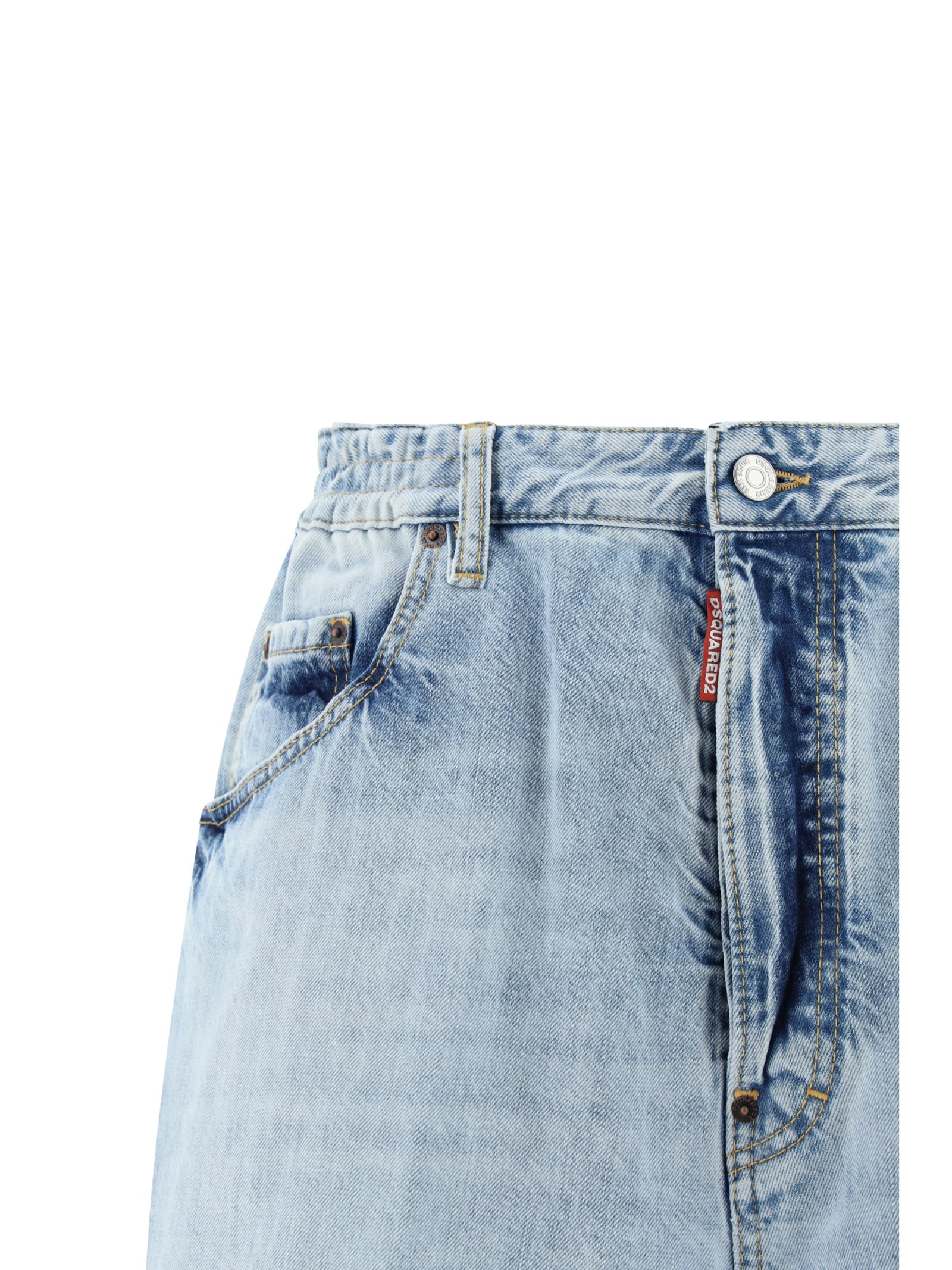 Shop Dsquared2 Denim Shorts In Blu Denim