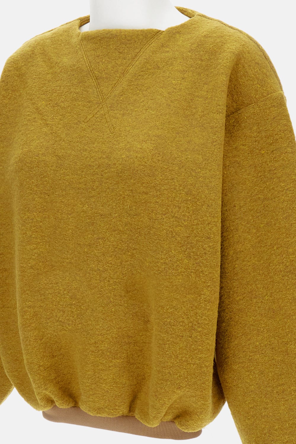 Tanaka Light Yellow Boxy Wool Sweater In Yellow