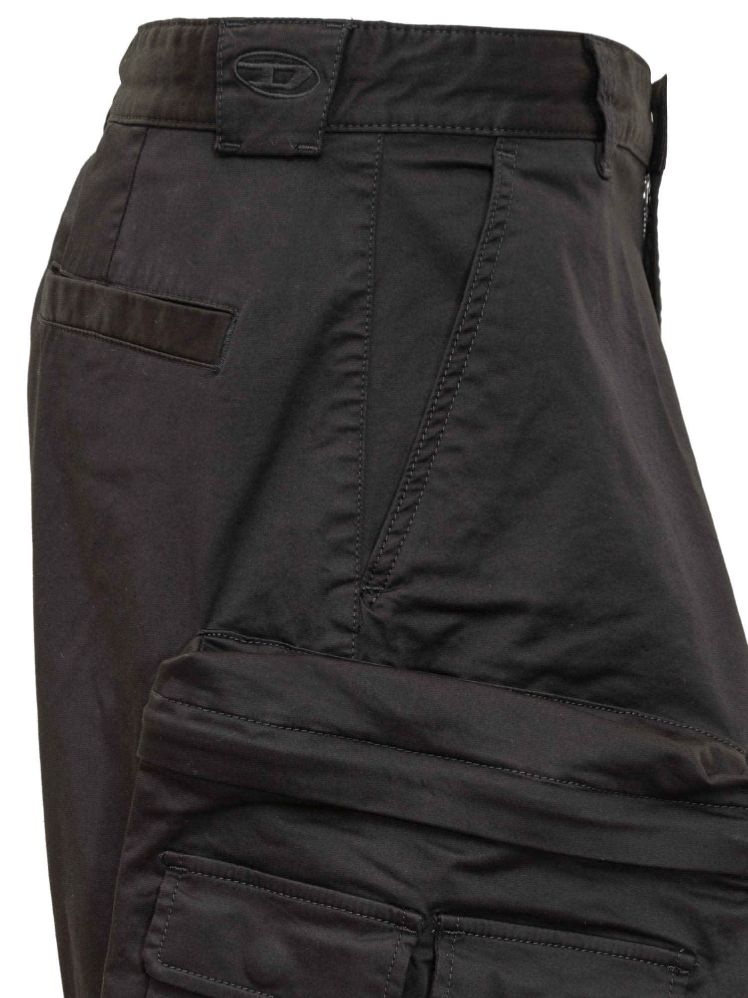 Shop Diesel Cargo Pants In Black