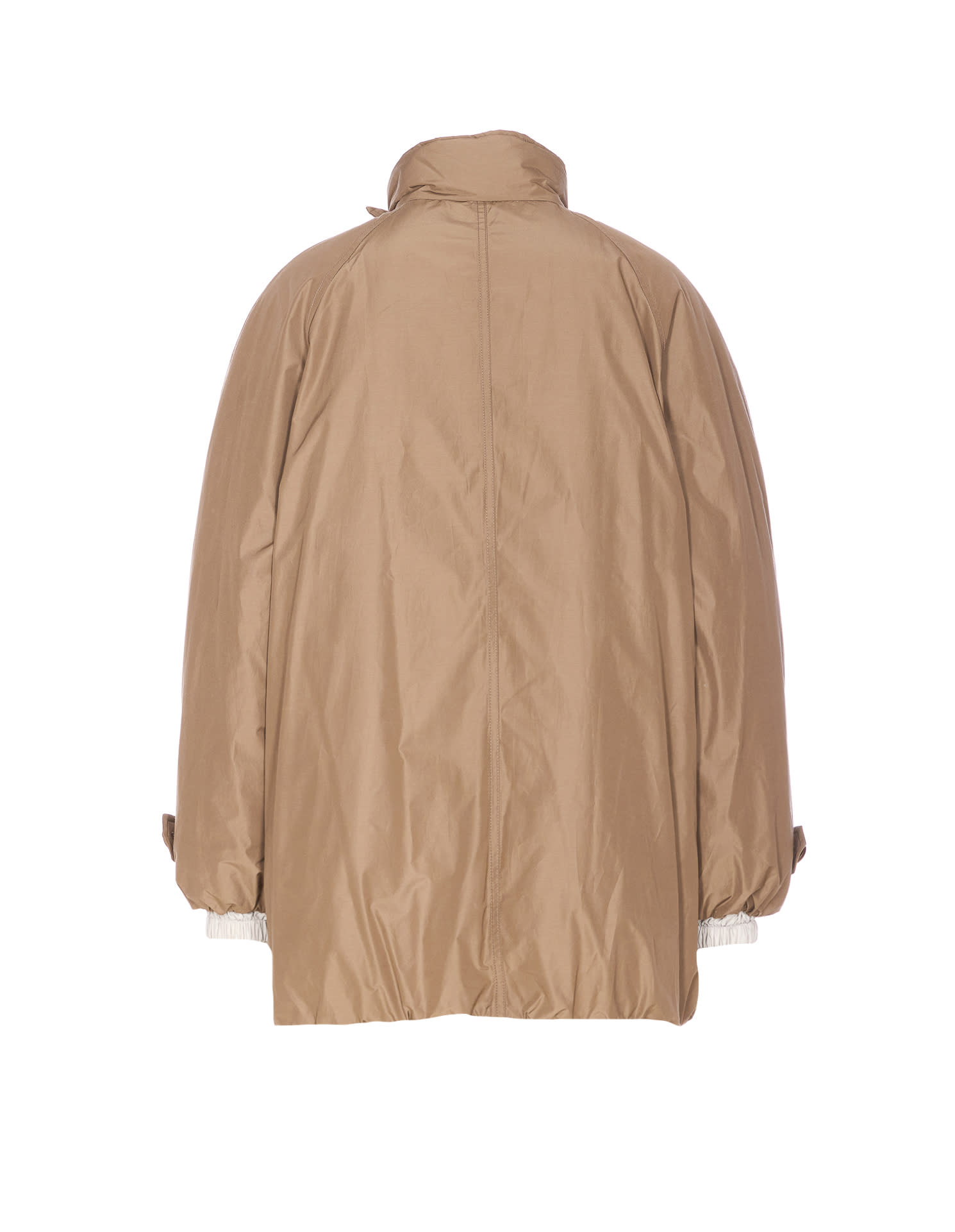 Brunello Cucinelli Short Button Detailing Down Jacket In Neutral