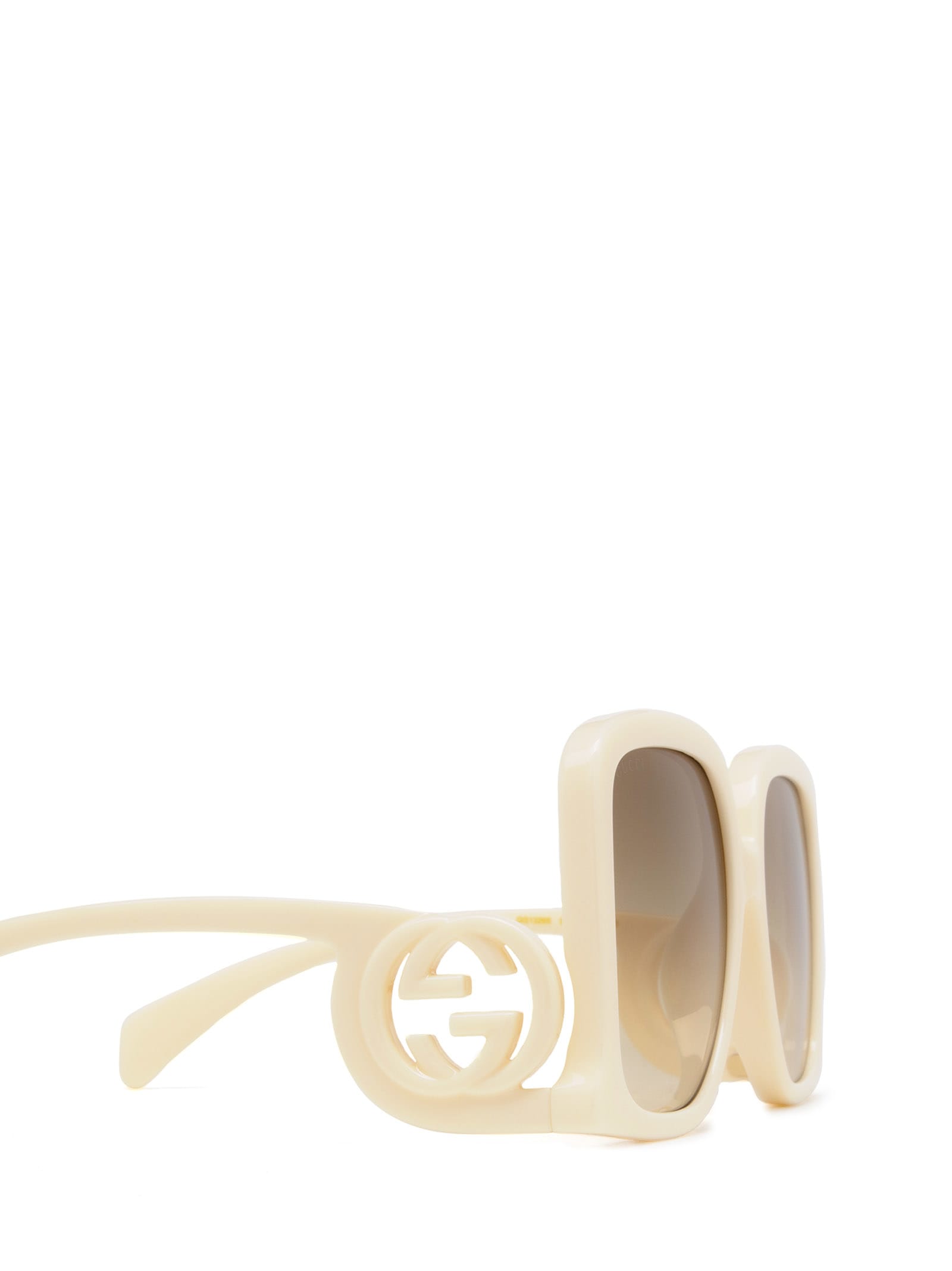 Shop Gucci Gg1326s Ivory Sunglasses