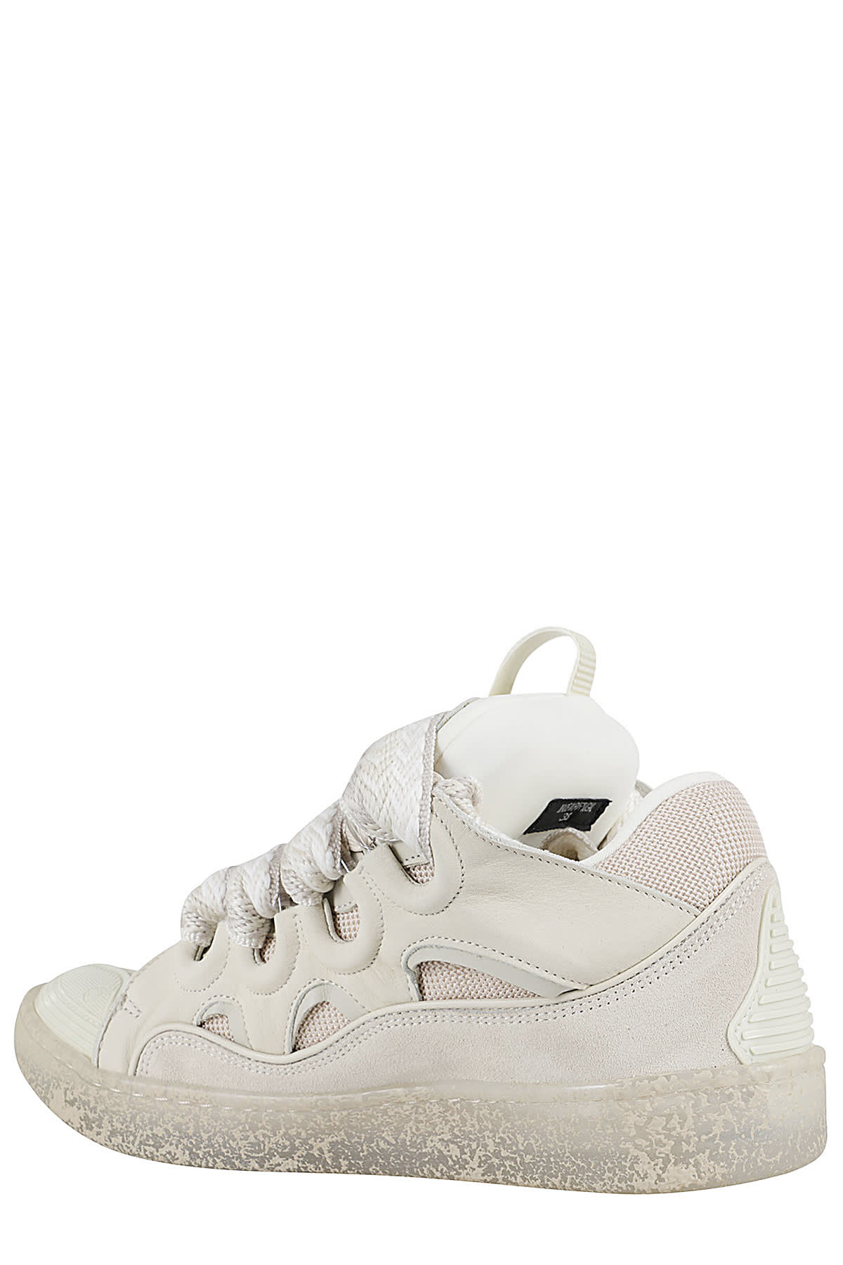 Shop Lanvin Curb Sneakers In White