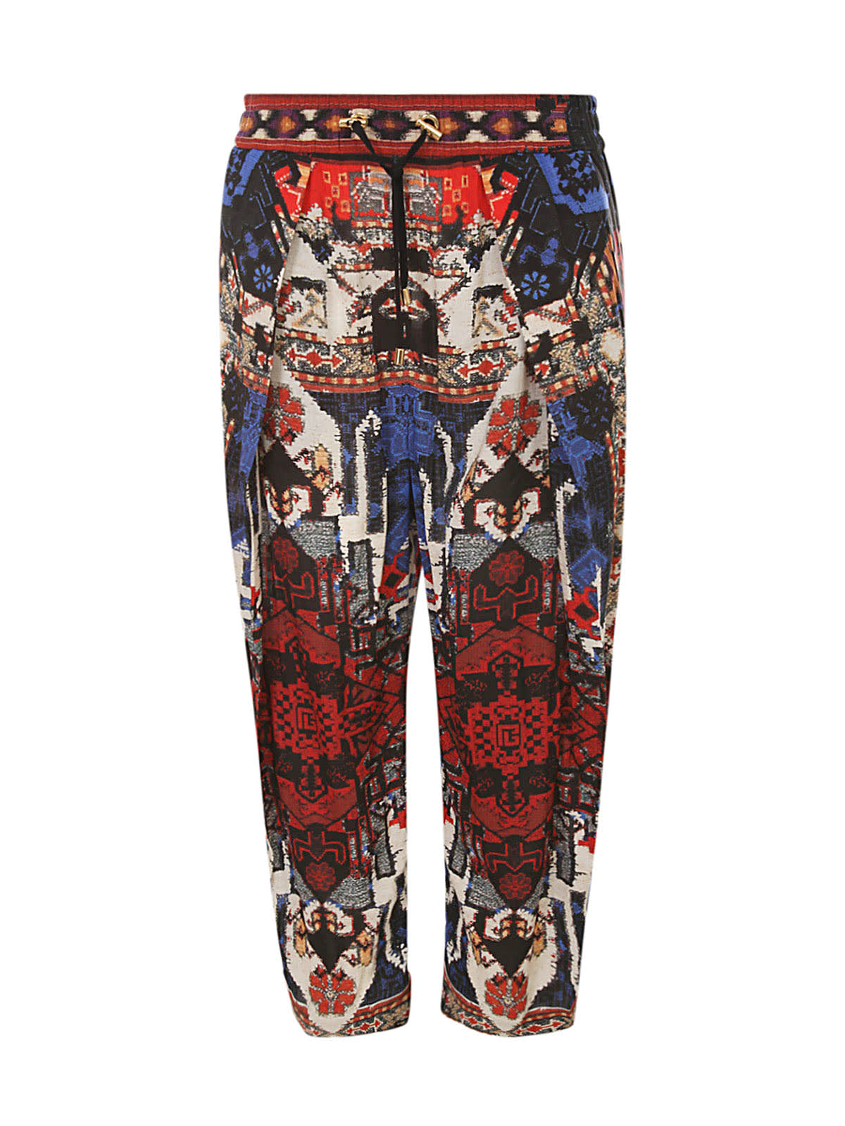 Balmain All Over Printed Jersey Side Folded Pants