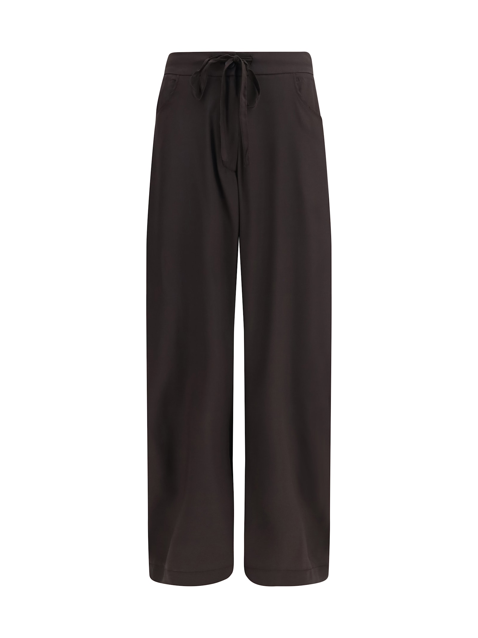 Ella Barrel-leg Pants With Drawstring In Silk