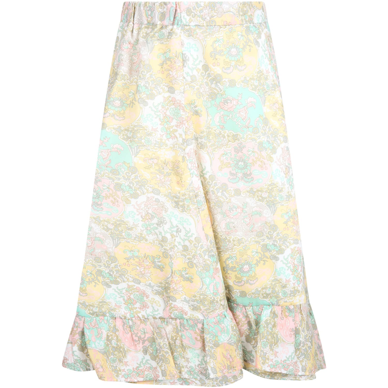Bonpoint Multicolor Skirt For Girl With Prints