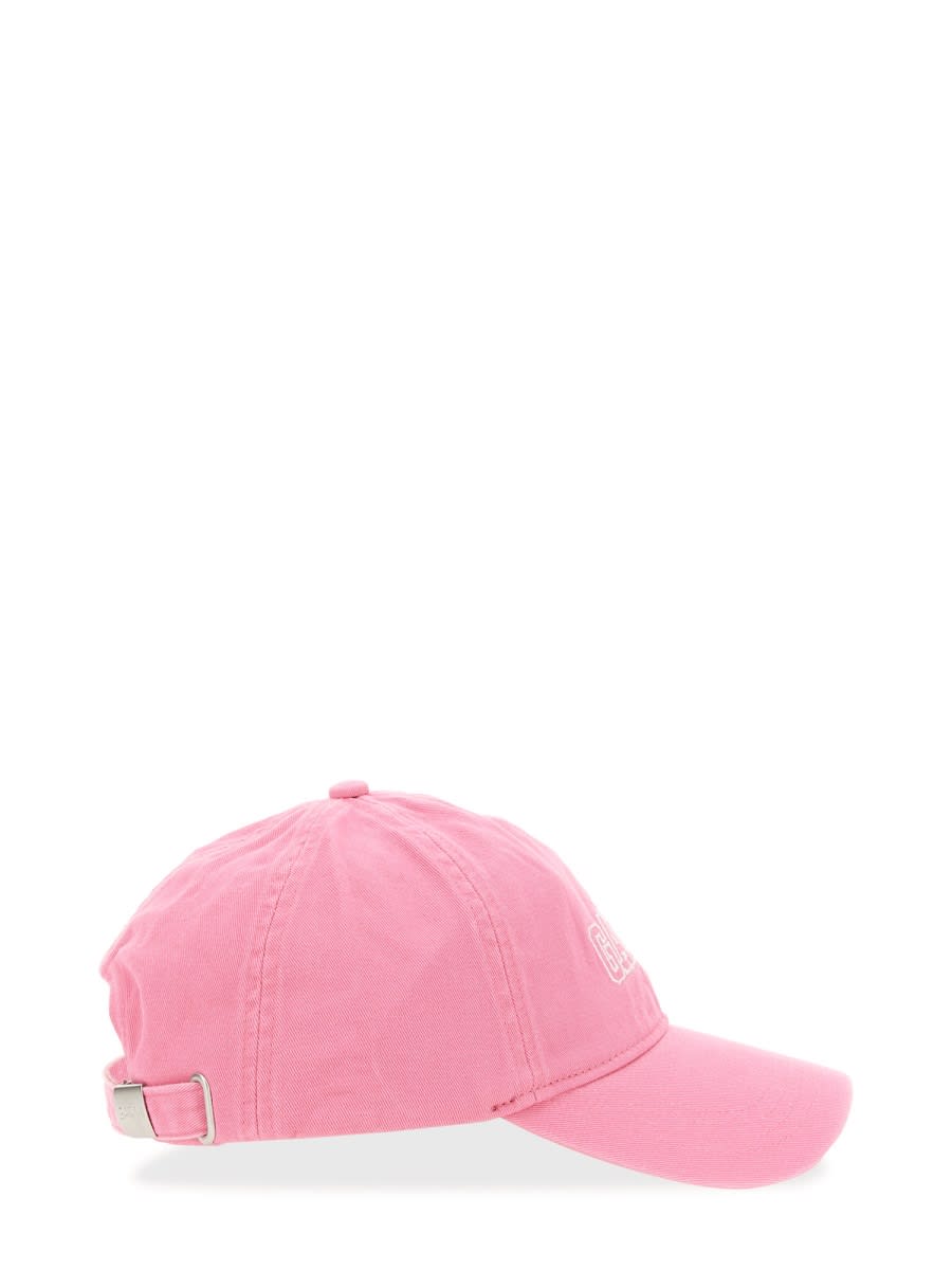 Shop Ganni Baseball Cap In Pink