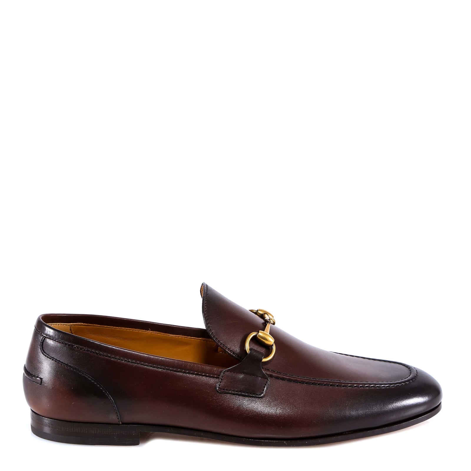 Gucci Jordan Horsebit-detail Leather Loafers In Brown