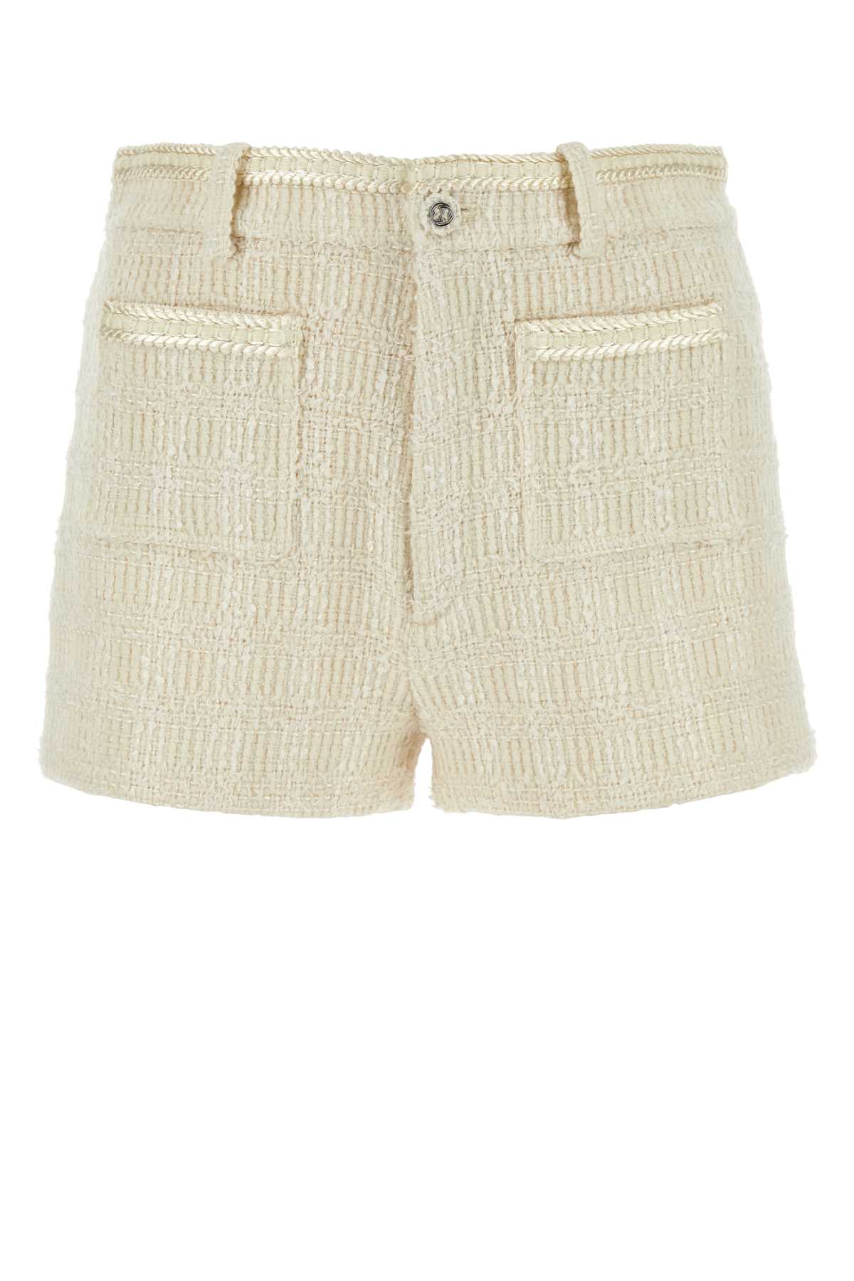 Ivory Tweed Shorts