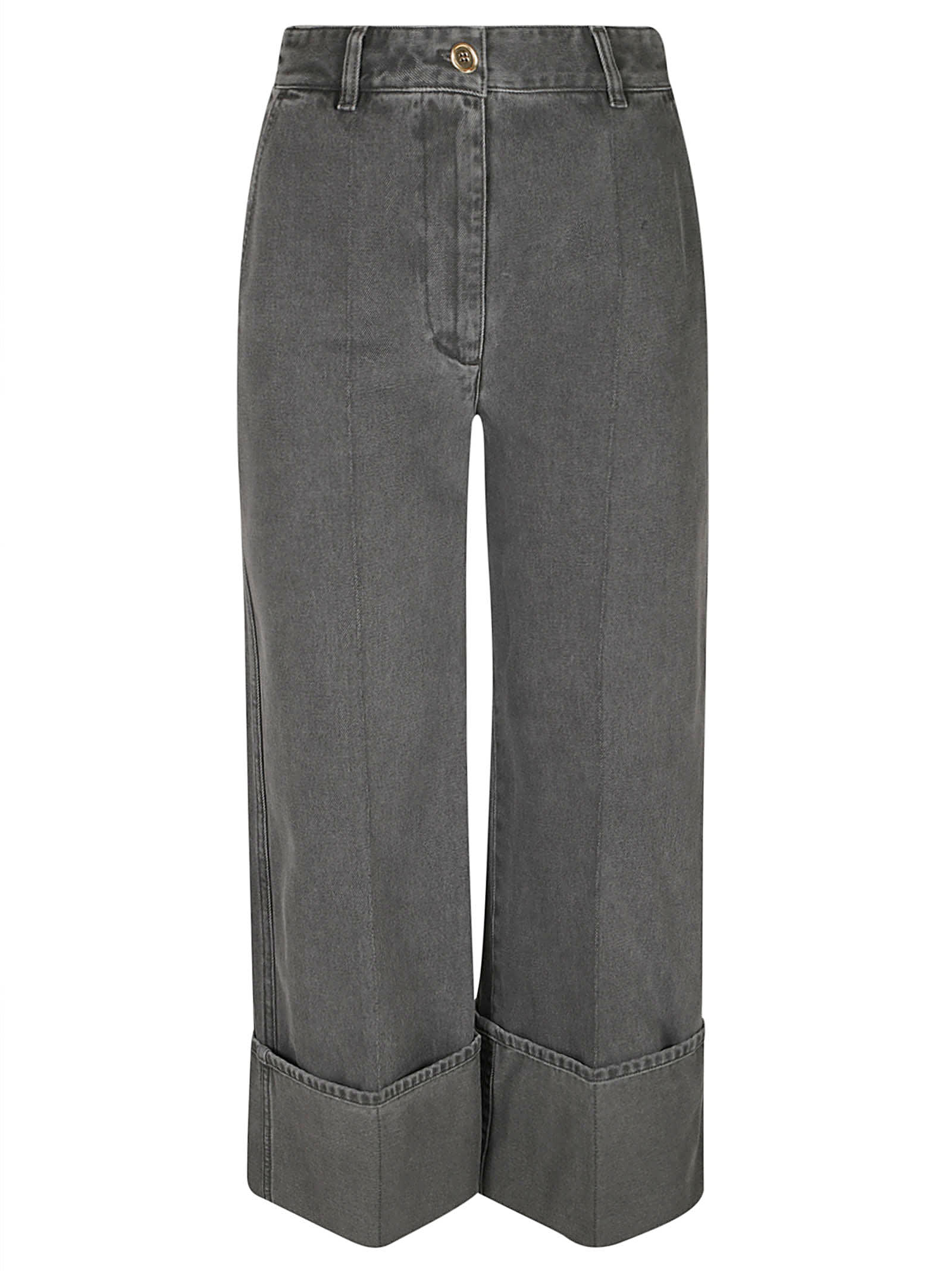 Patou Denim Iconic Trousers In Anthracite
