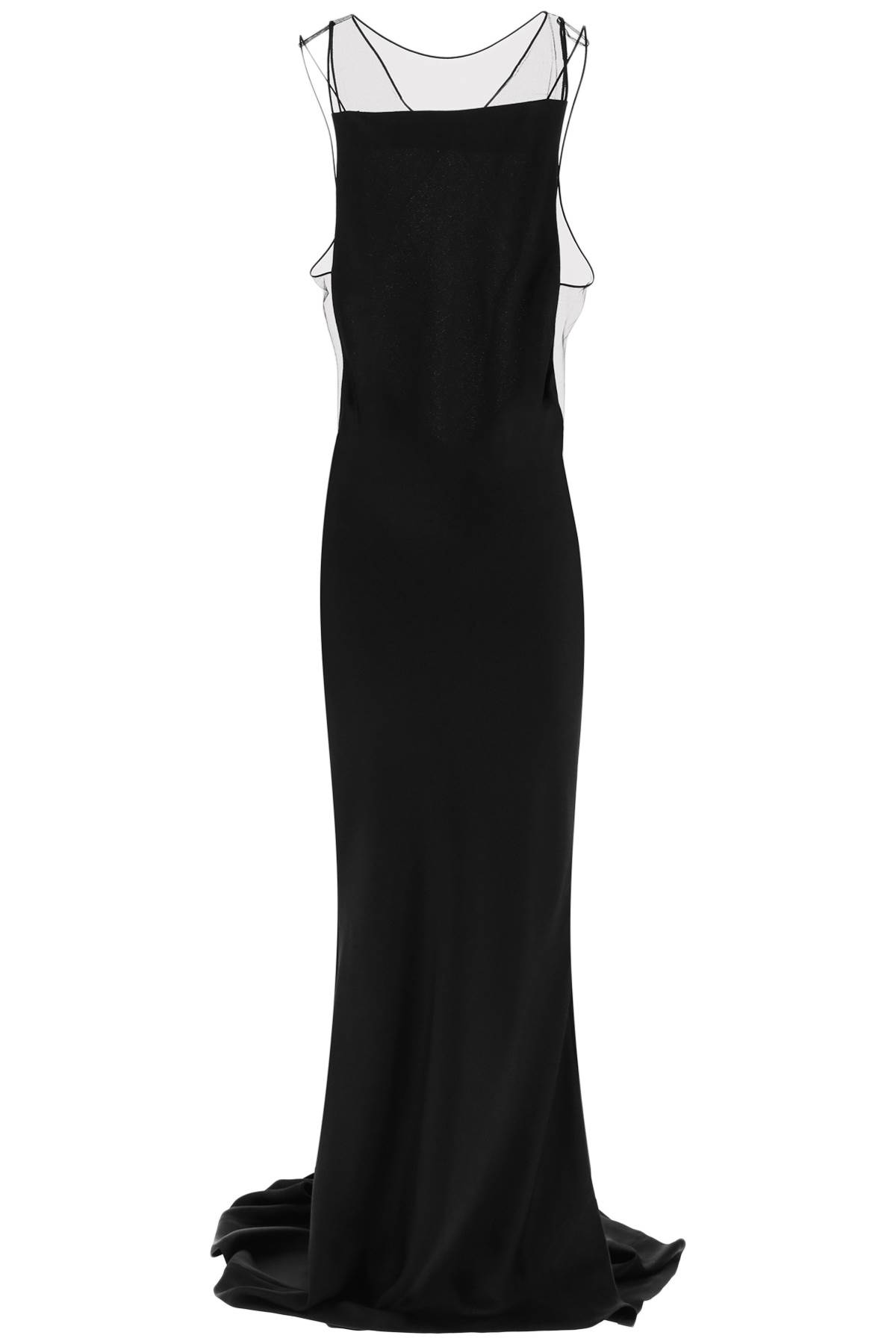 Shop Maison Margiela Maxi Mermaid Dress In Black