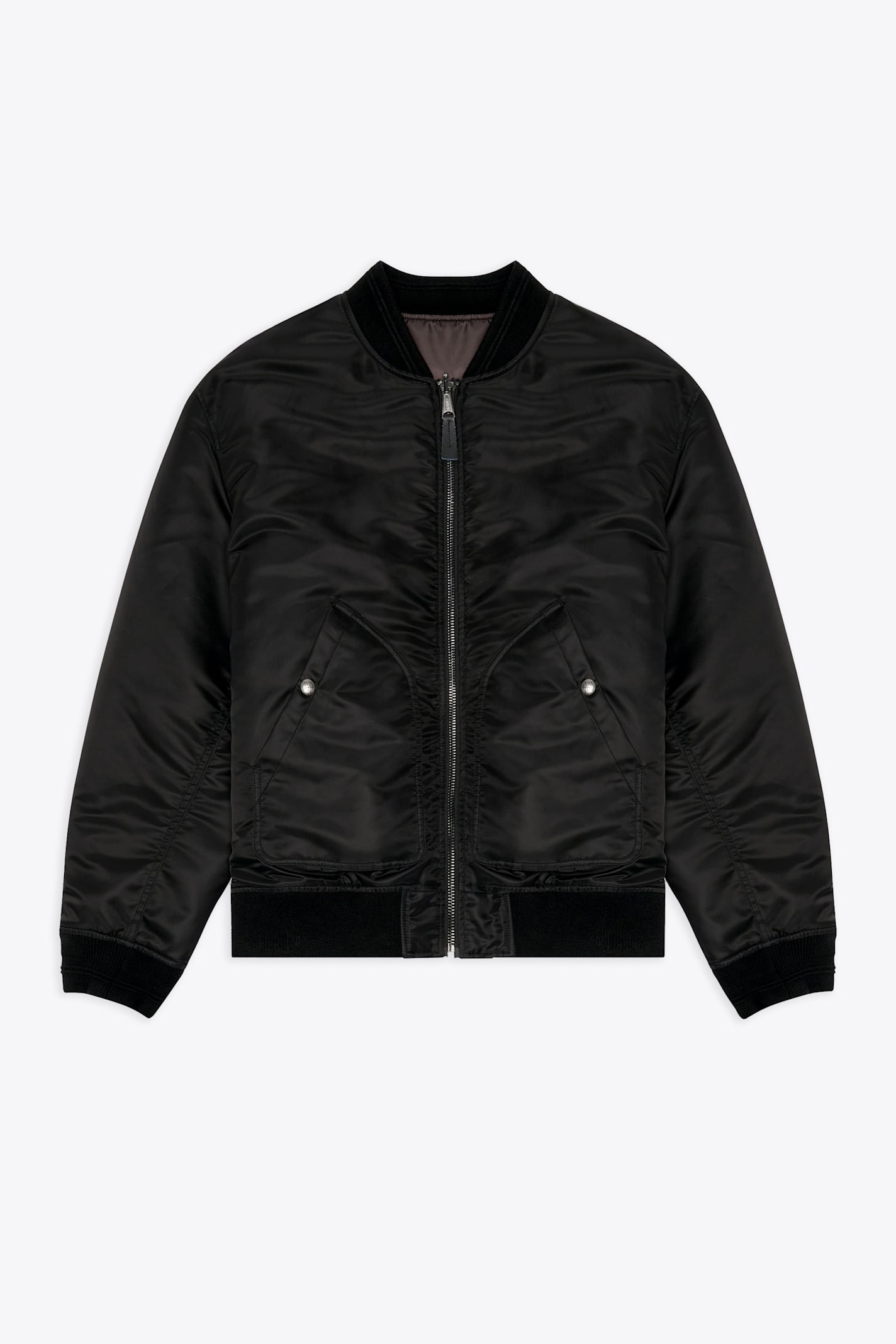 J-held Black nylon bomber jacket with Oval D logo embroidery - J-Held