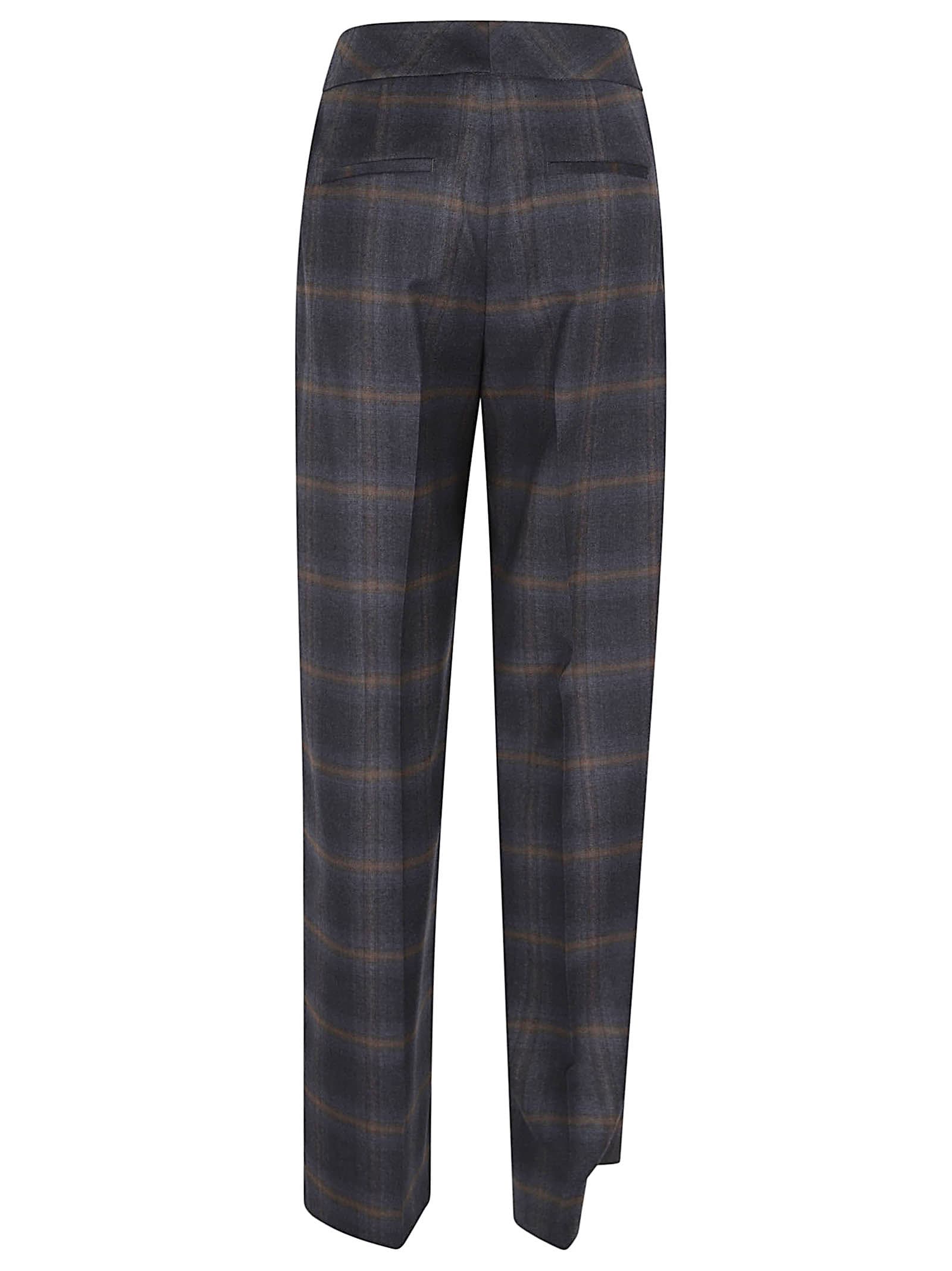 Peserico Patterned Casual Pants In Black