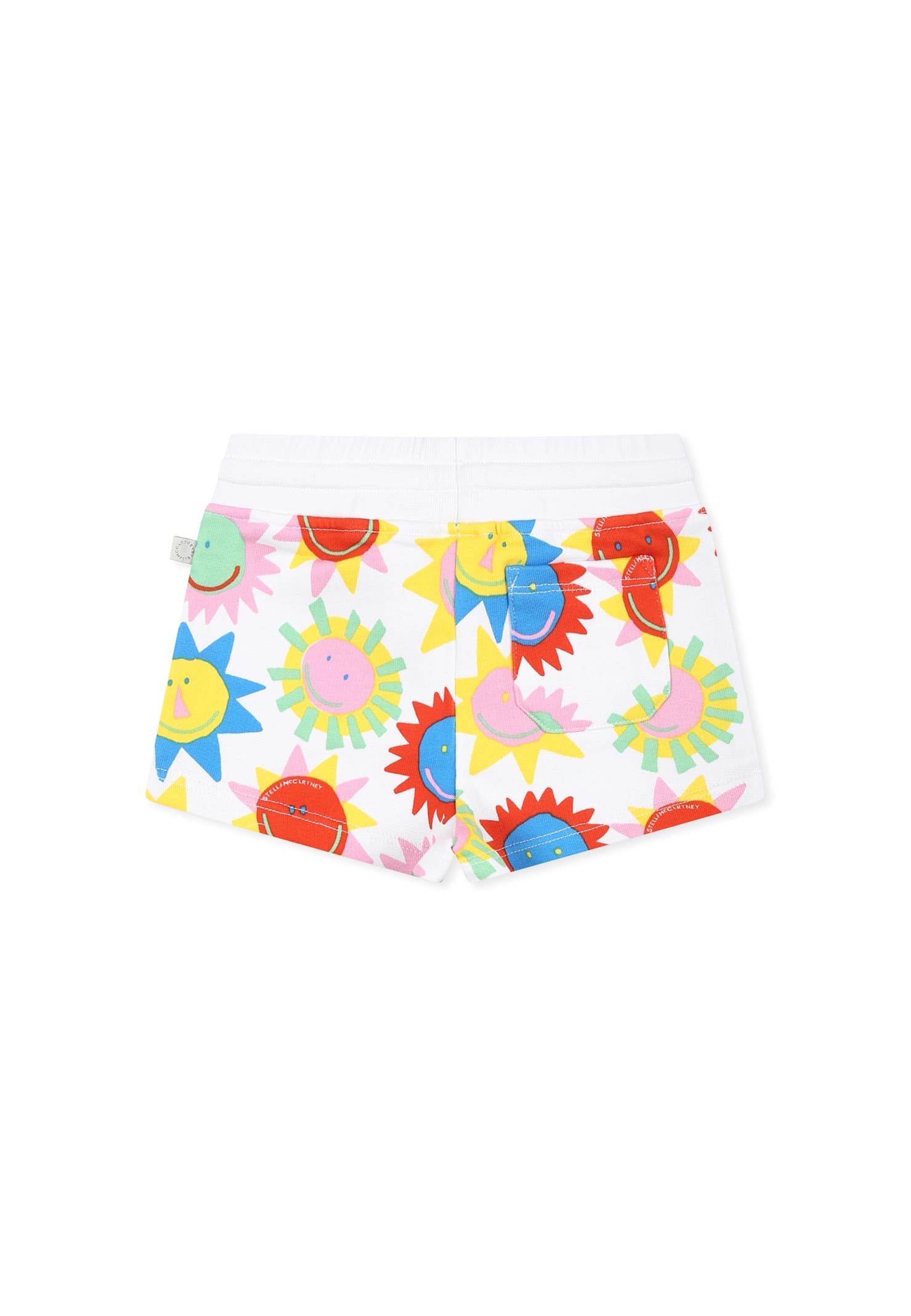 Stella Mccartney White Dress For Baby Girl Sun Print In White
