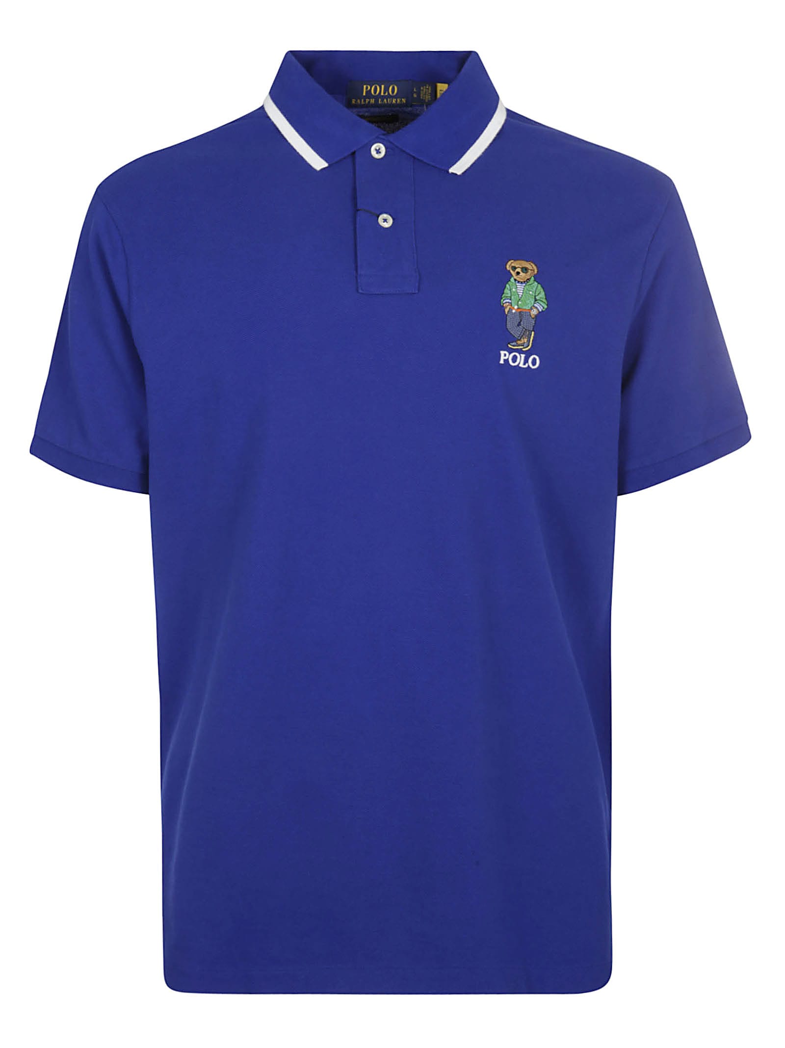 Ralph Lauren Heritage Bear Patched Polo Shirt In Sp22 Heritage Royal ...