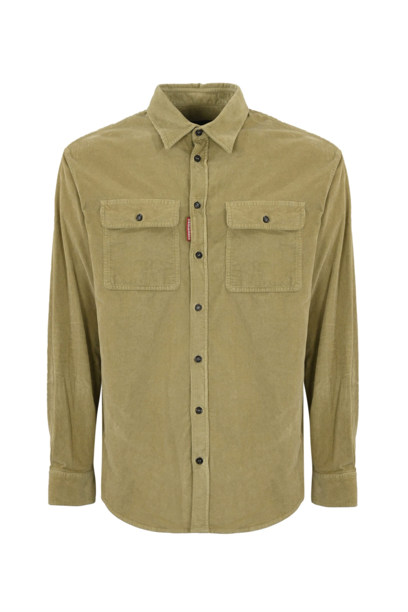 Shop Dsquared2 Striped Velvet Shirt In Beige