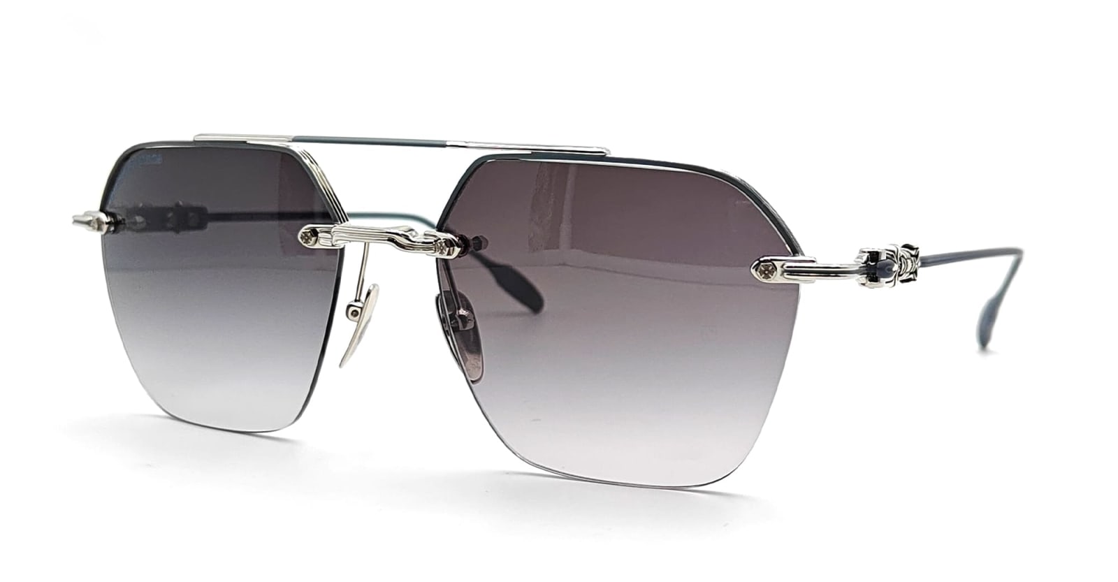 Shop Chrome Hearts Stinger - Shiny Silver Sunglasses