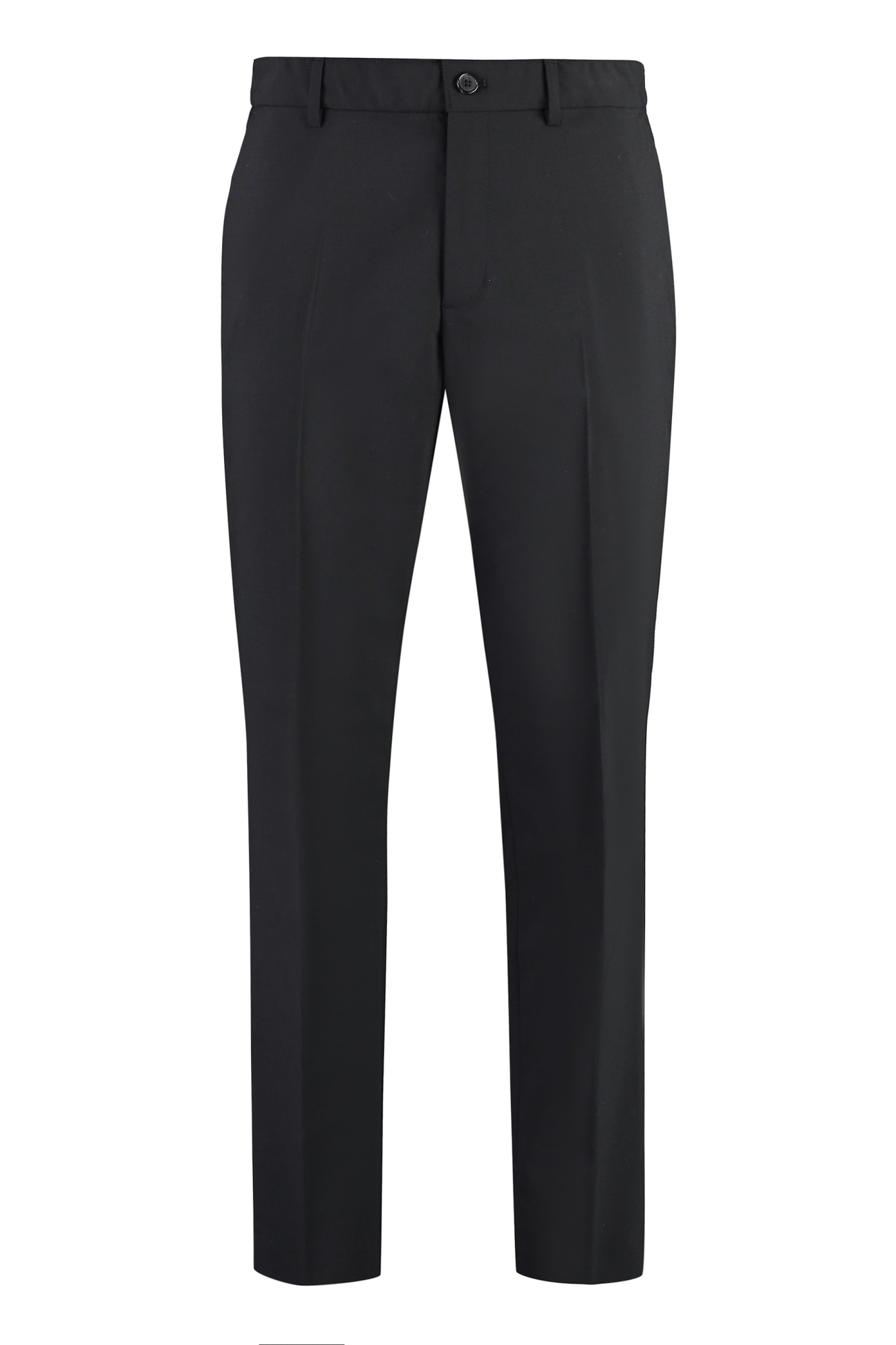 Shop Department Five Wool Blend Trousers In Black
