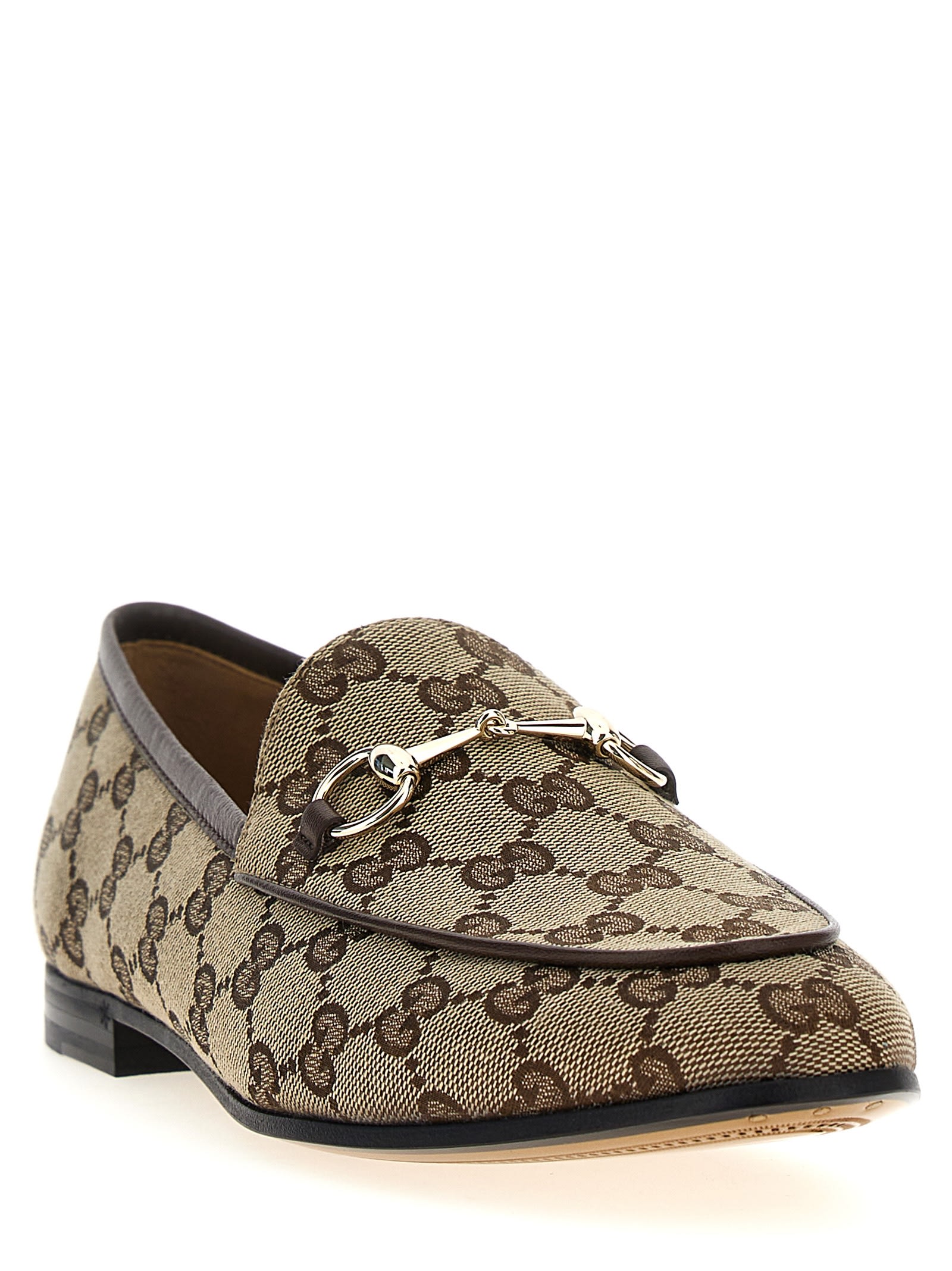 Shop Gucci Jordaan Loafers In Beige