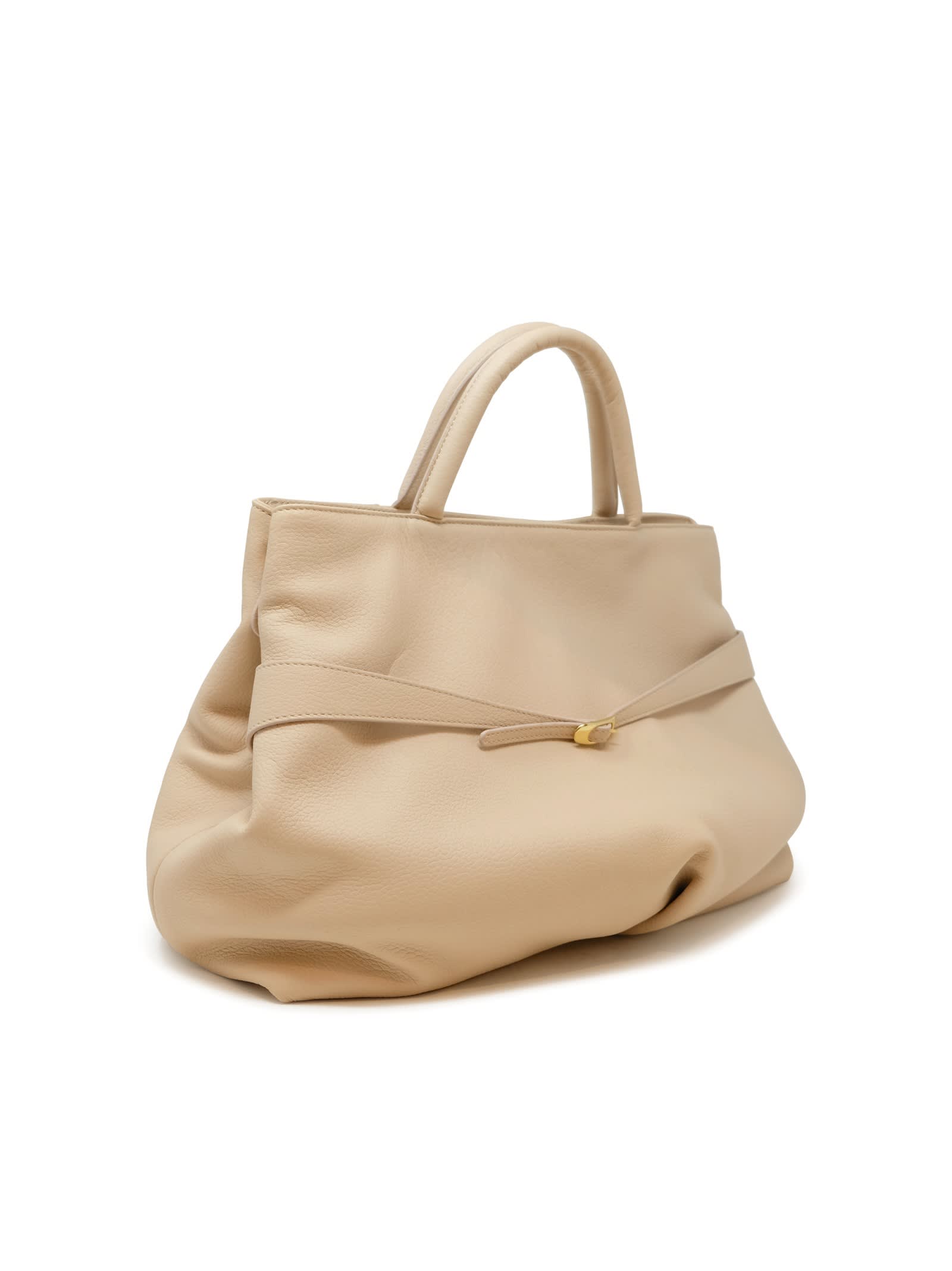 Del Carlo Roberto  Leather Bag In Nude