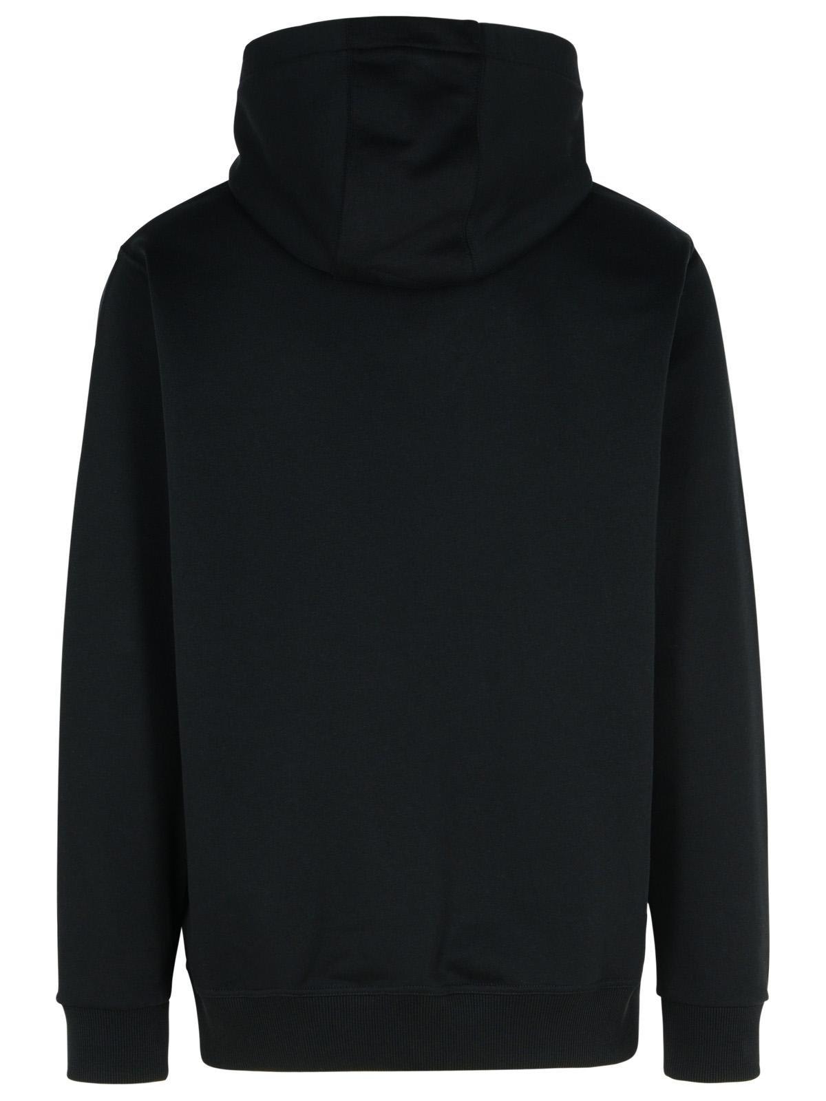 Shop Burberry Logo Printed Drawstring Hoodie In Black