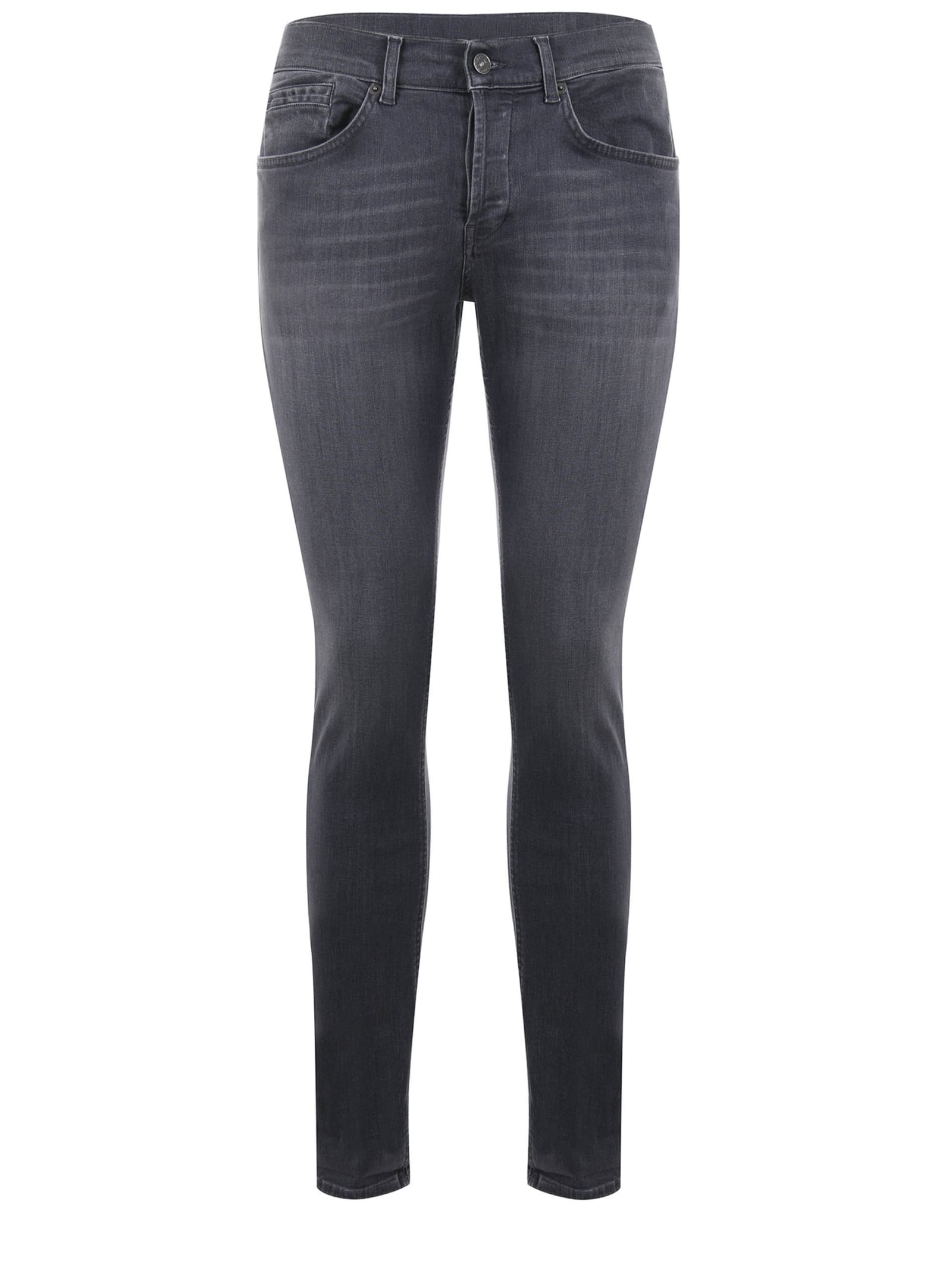 Shop Dondup George Jeans In Denim Grigio