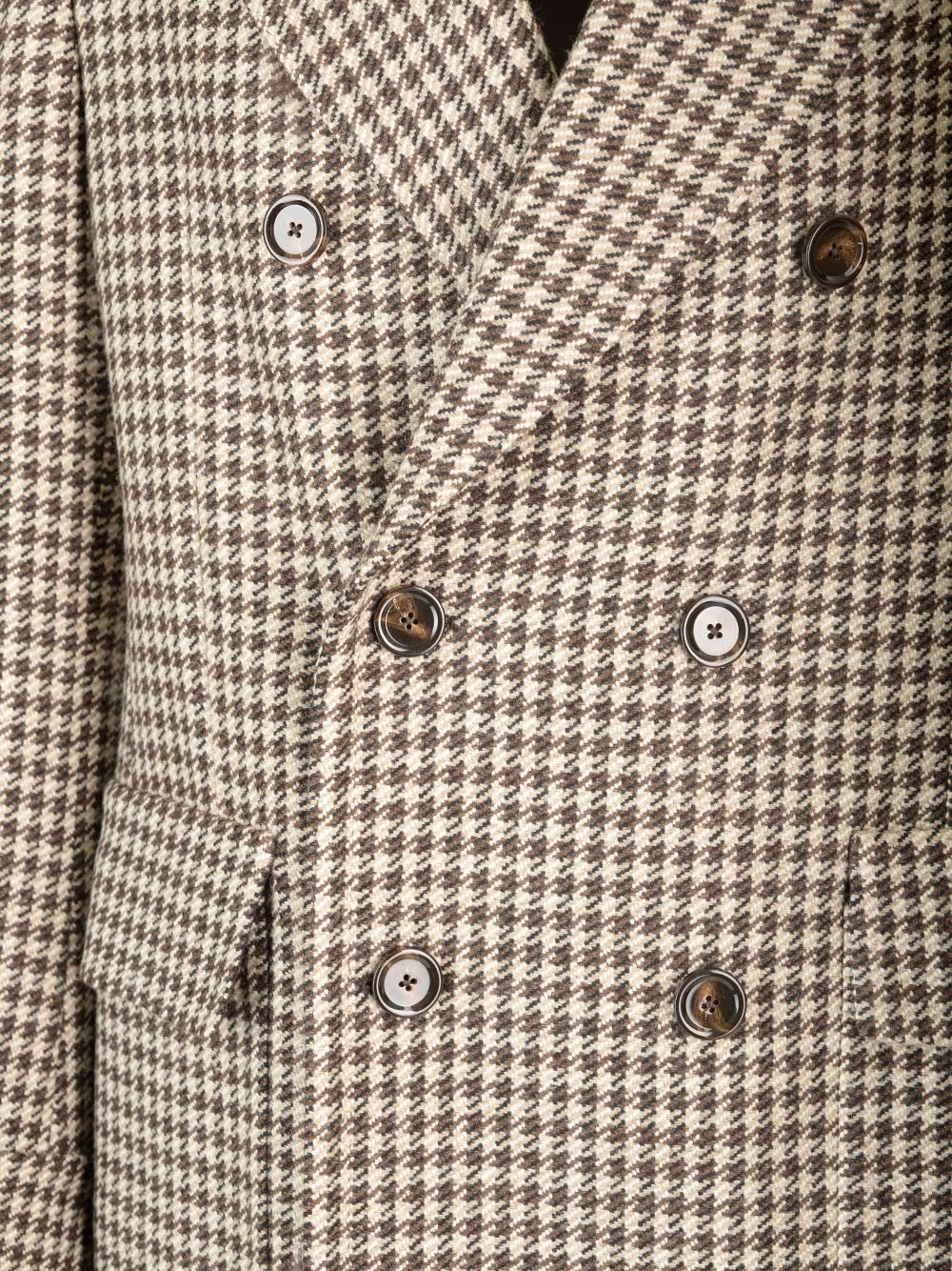 Shop Lardini Pied De Poule Coat In Beige