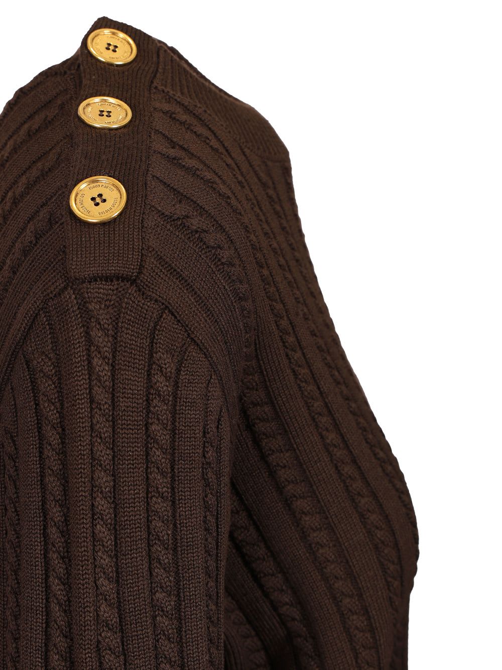 Golden Goose Wool Blend Crew-neck Sweater With Woven Pattern In Brown