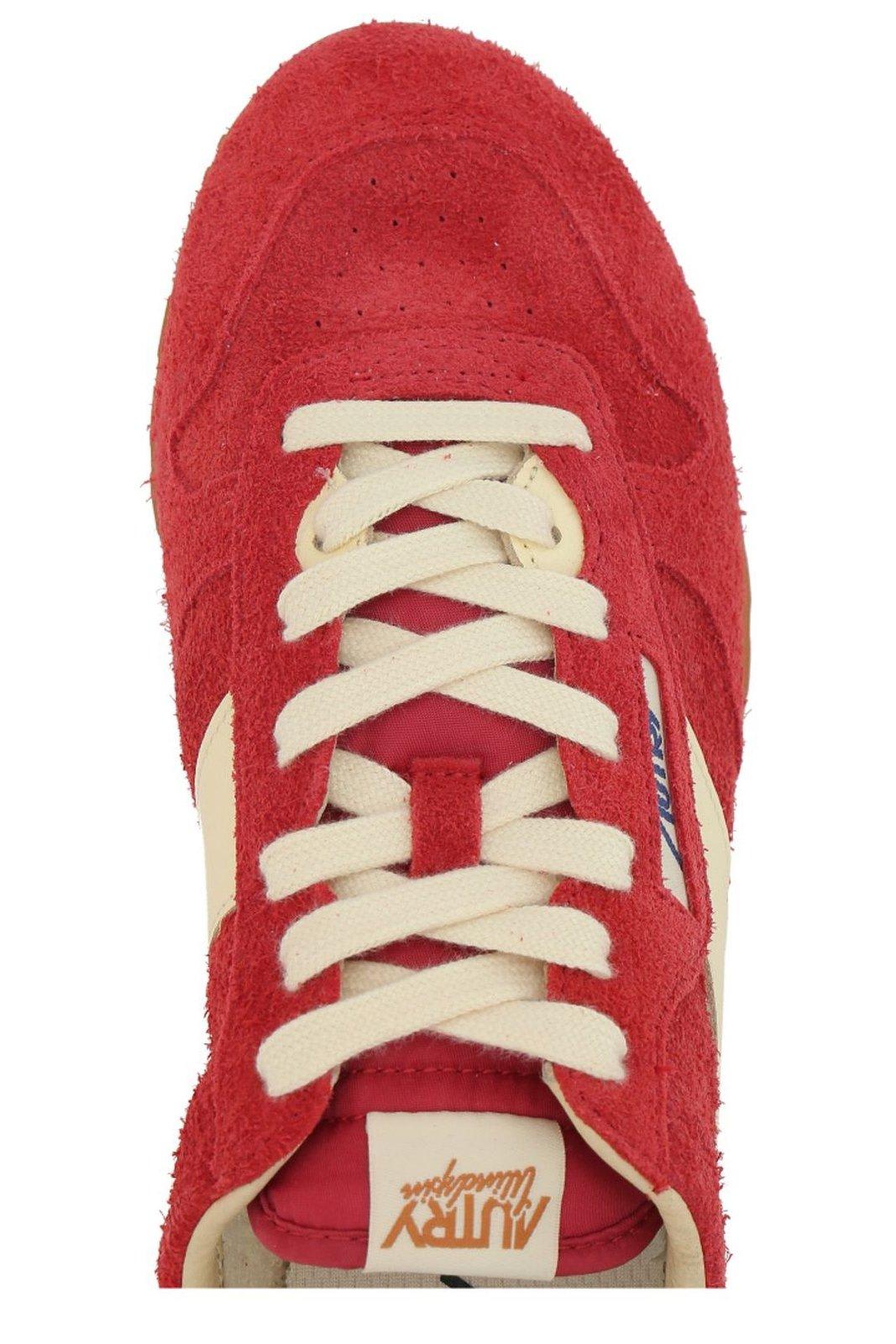 Autry Windspin Lace-up Sneakers In Red