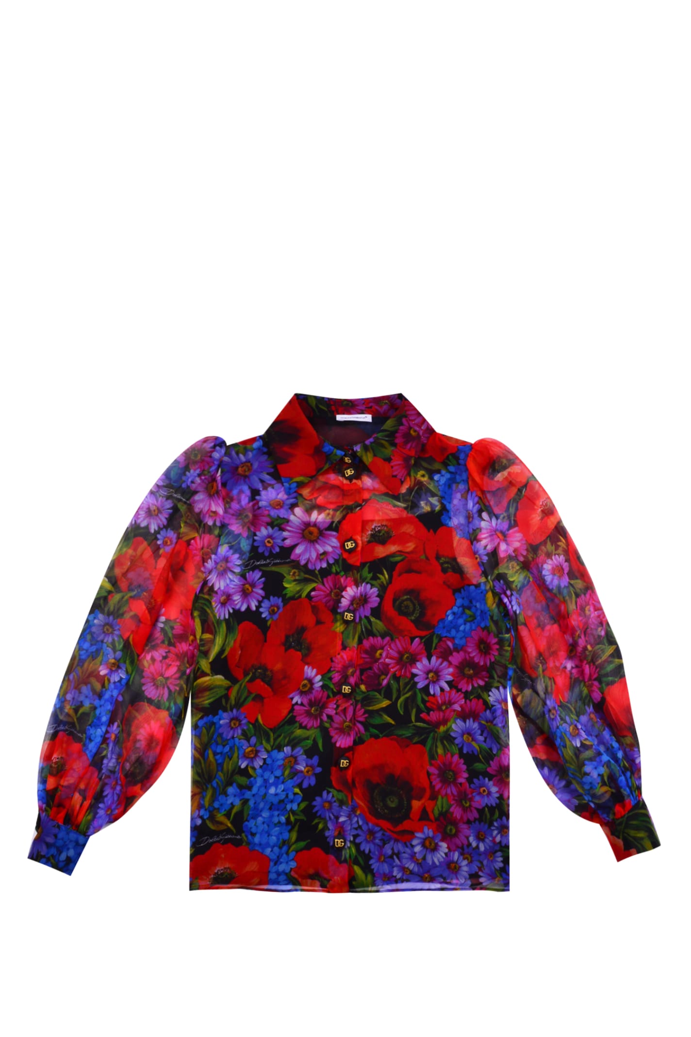 Dolce & Gabbana Silk Shirt With Lawn Print
